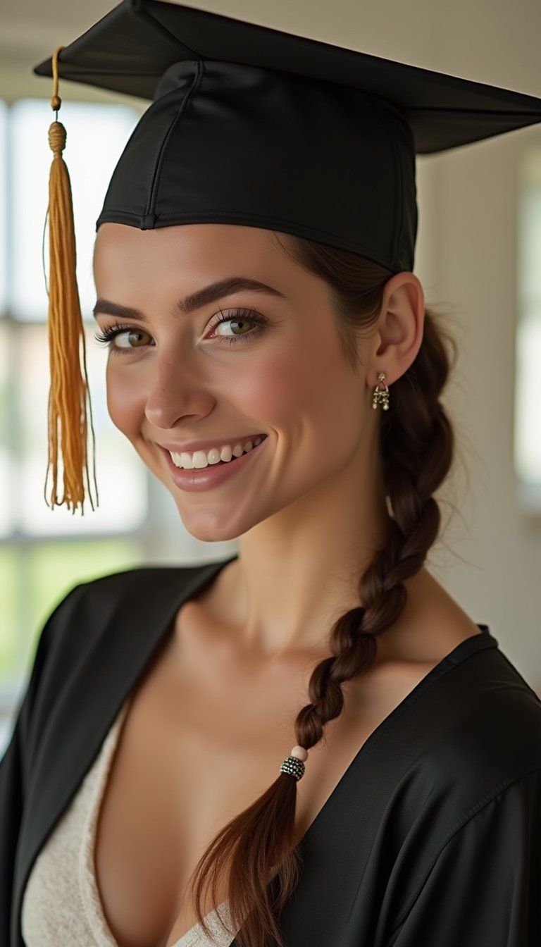 Braided Crown Tucked Neatly Under Cap