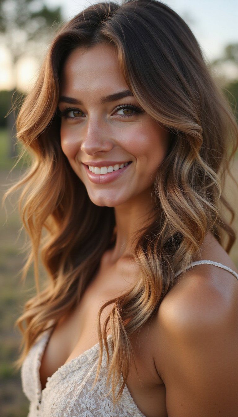 Loose Waves Tucked At The Nape