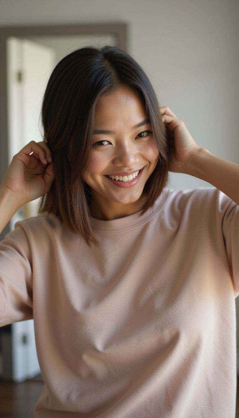 Sleek Bob Tucked Behind Both Ears