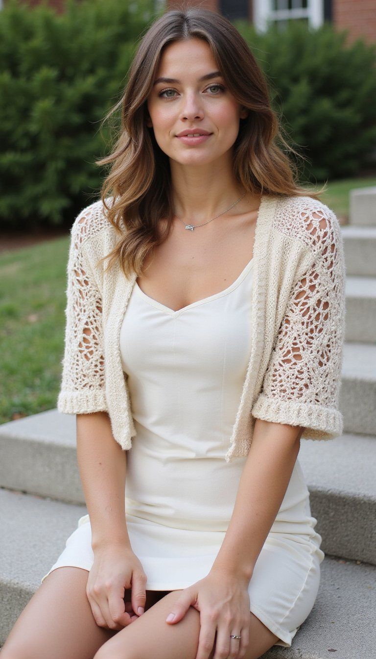 Hand-Crocheted Bolero and Dress