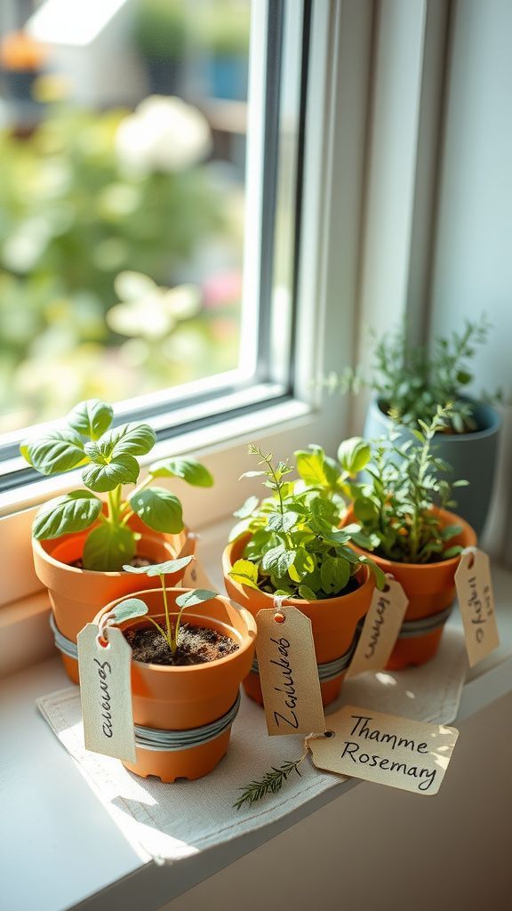 DIY herb garden kit for sunny windowsills