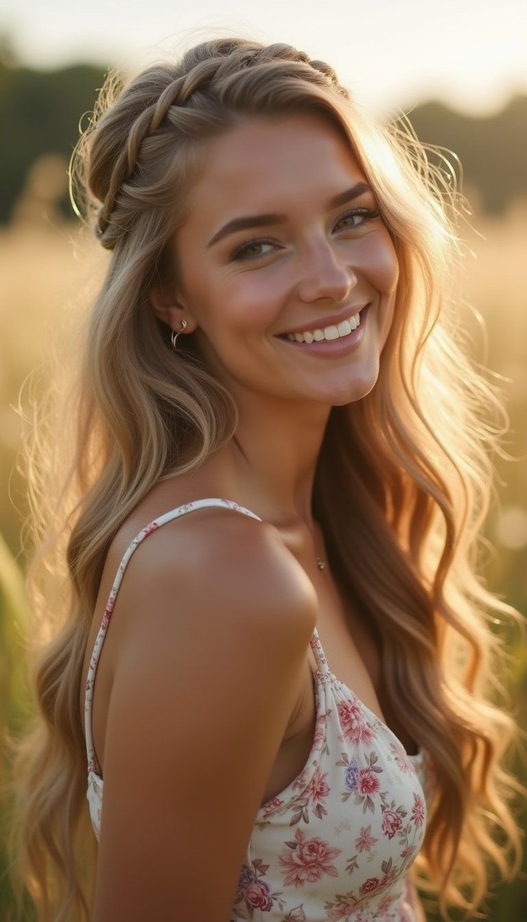Braided Crown For Romantic No-Heat Style