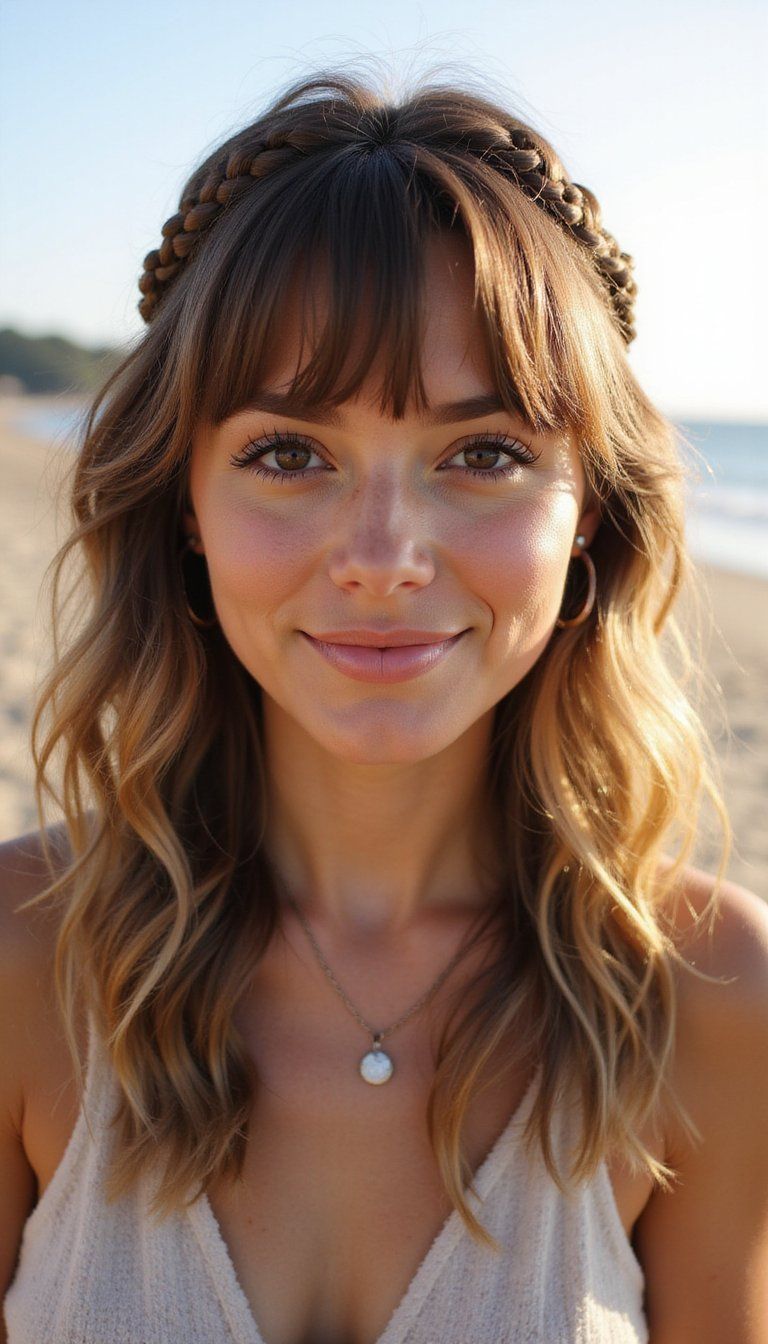 Faux Bangs With Face-Framing Braids