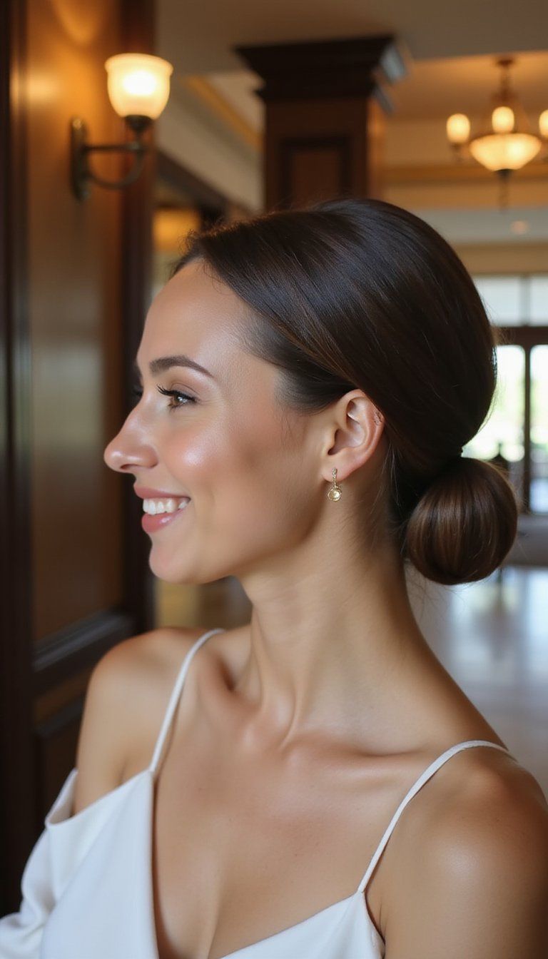 No-Heat Sleek Low Bun With Wrap Detail