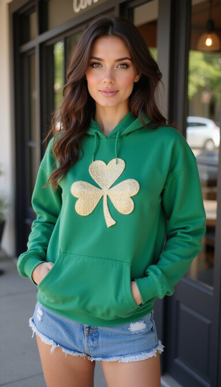 Graphic Hoodie and Mini Skirt