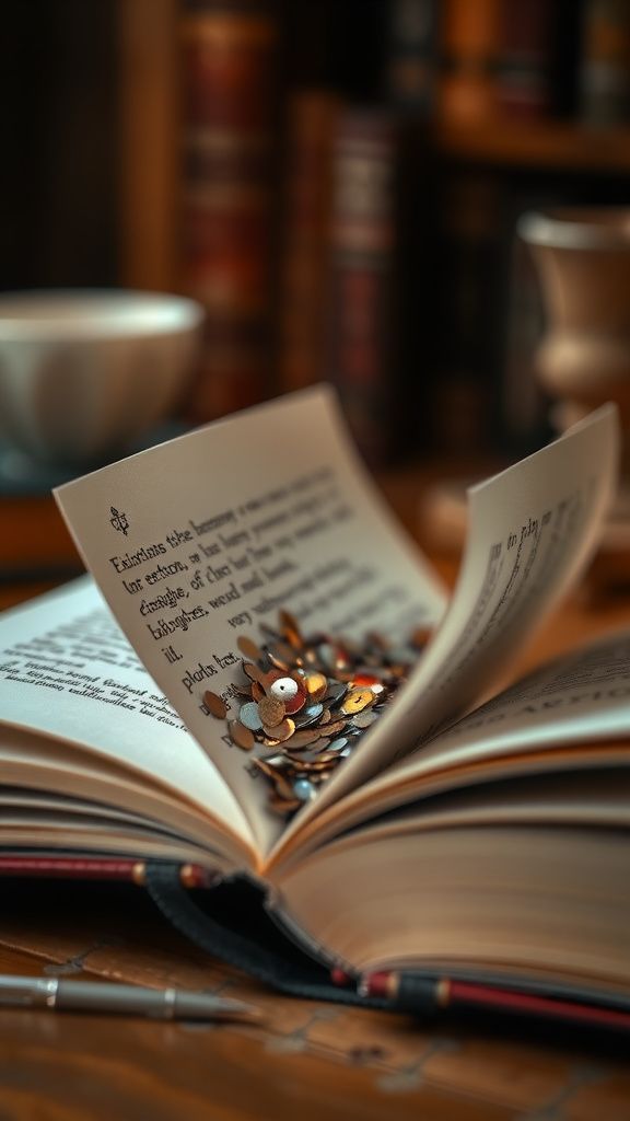 Book hollowed out into secret trap