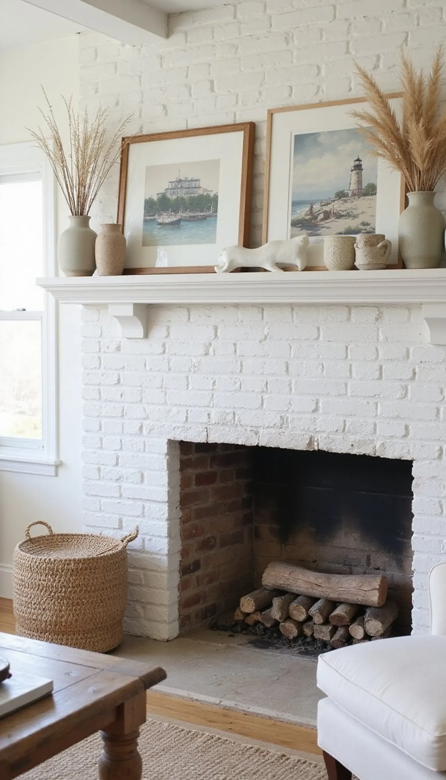 Coastal Fireplace Mantel Styling Ideas