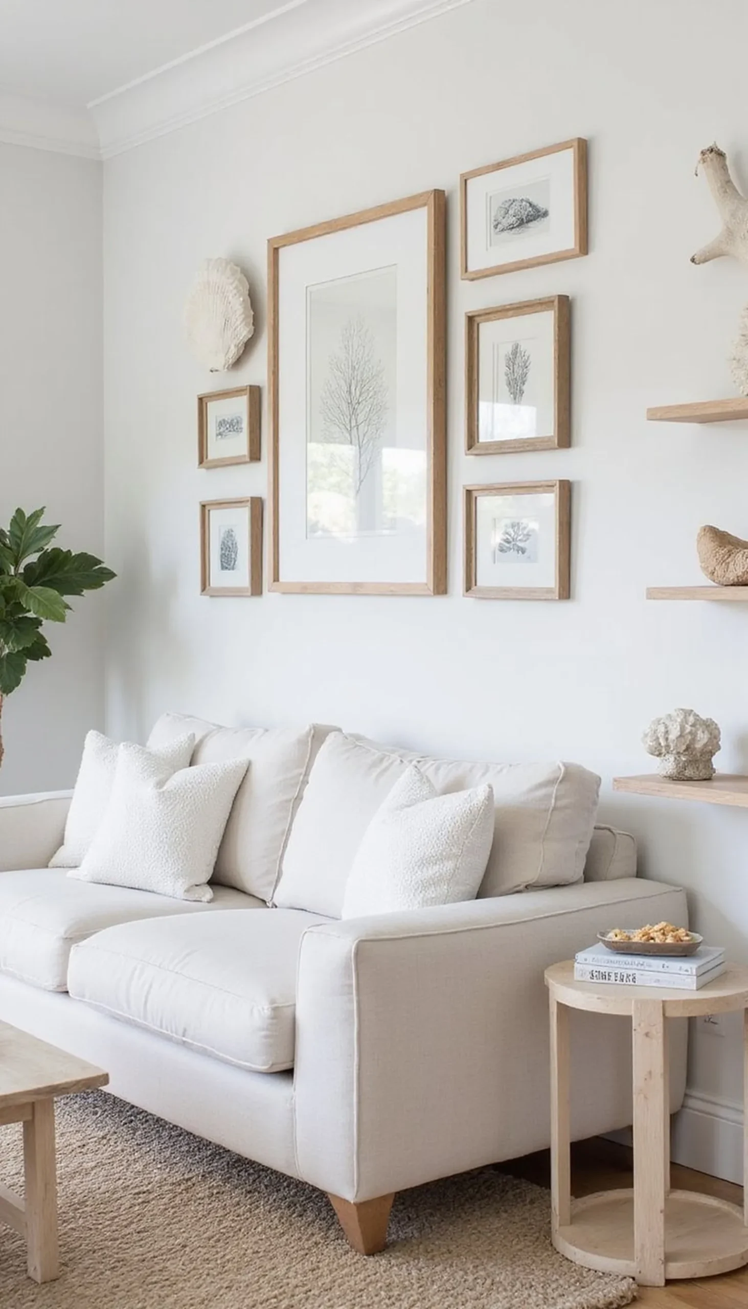 Shell and Coral Wall Gallery Layout