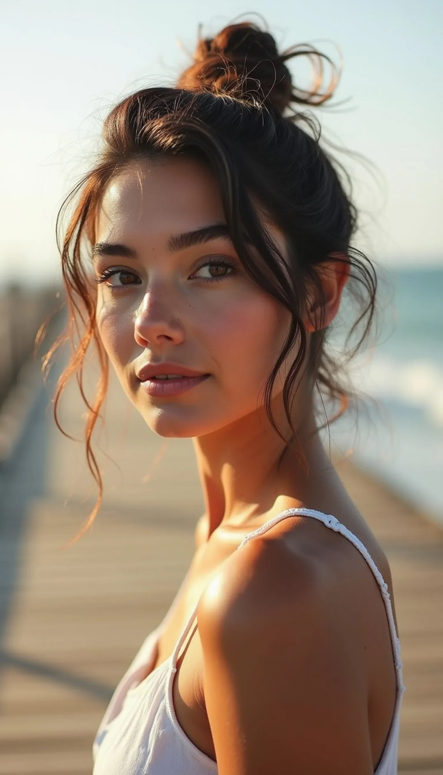 Messy Low Bun With Face-Framing Strands