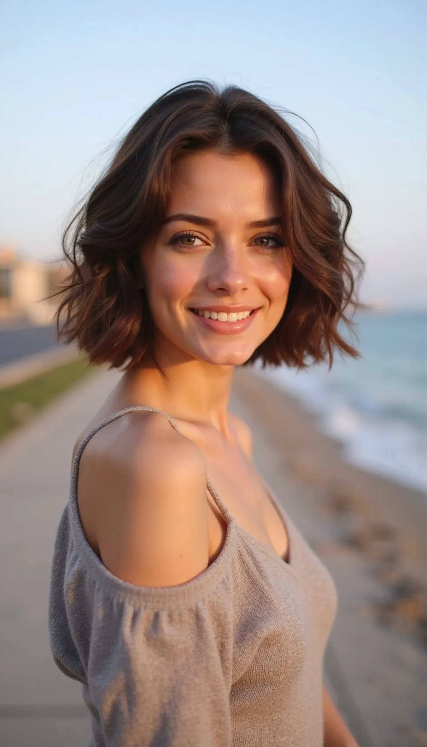 Short Beach Bob With Soft Curled Ends