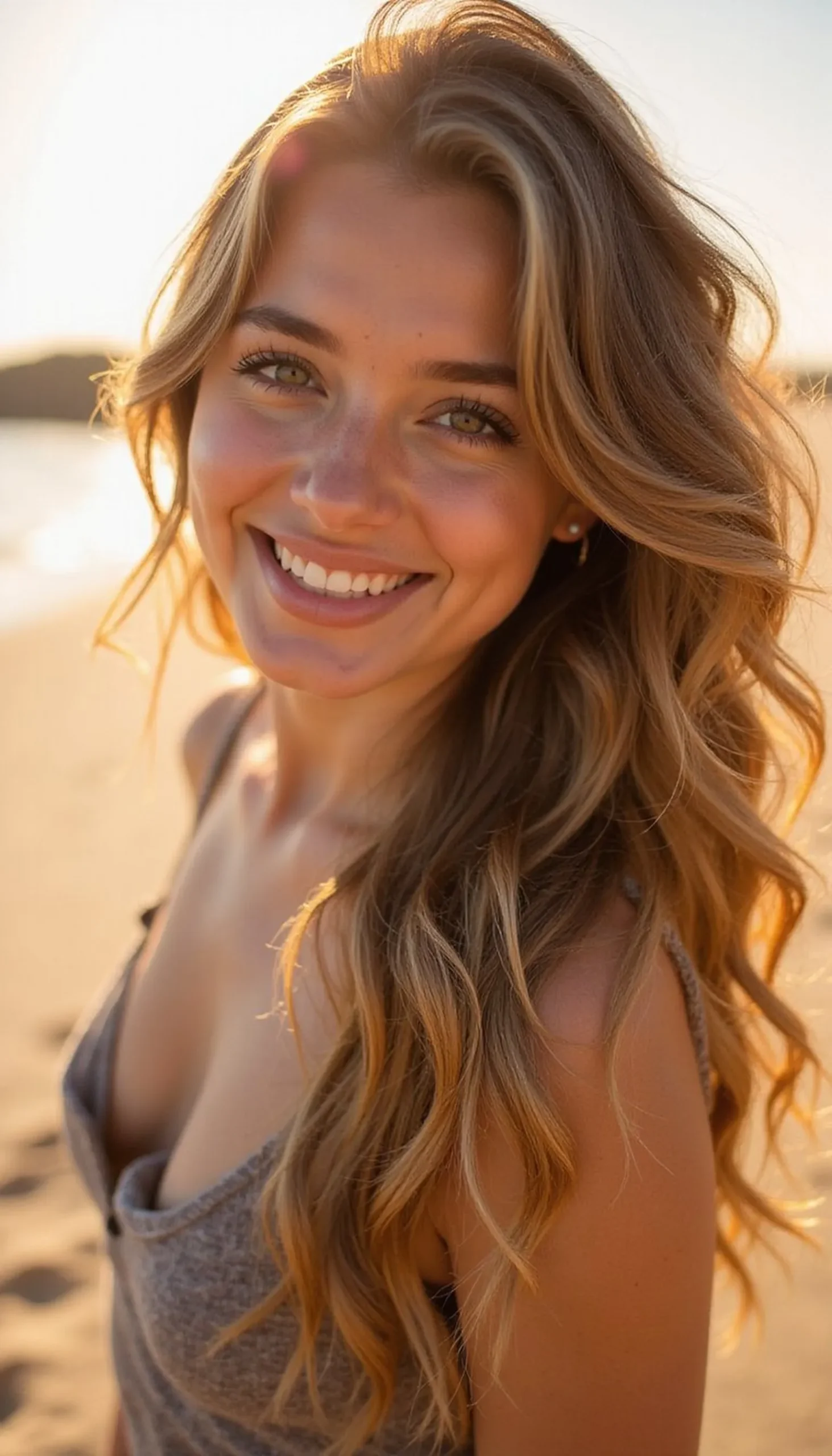 Sun-Kissed Balayage Loose Waves For Glow