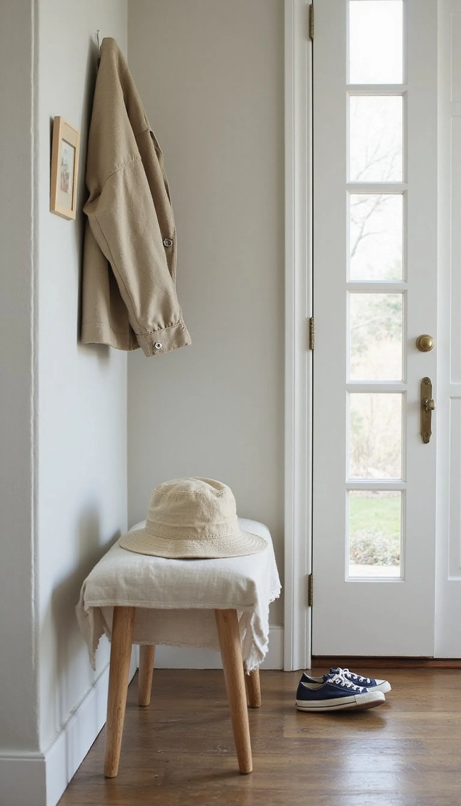 Bucket hat and linen jacket for breezy mornings