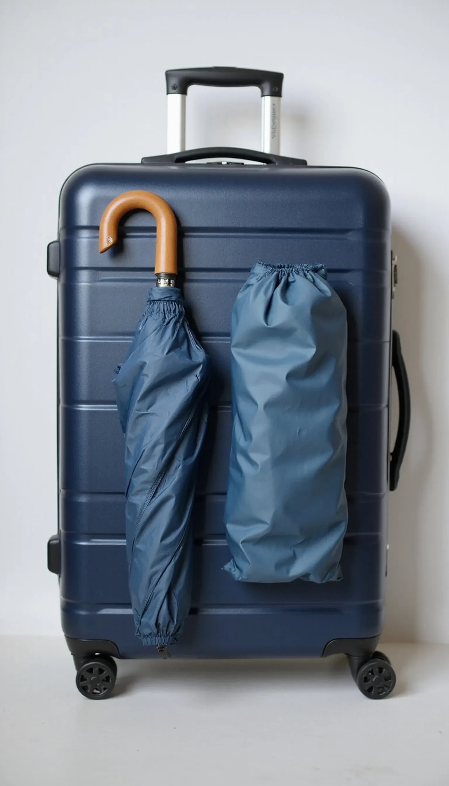 Compact umbrella or lightweight rain shell