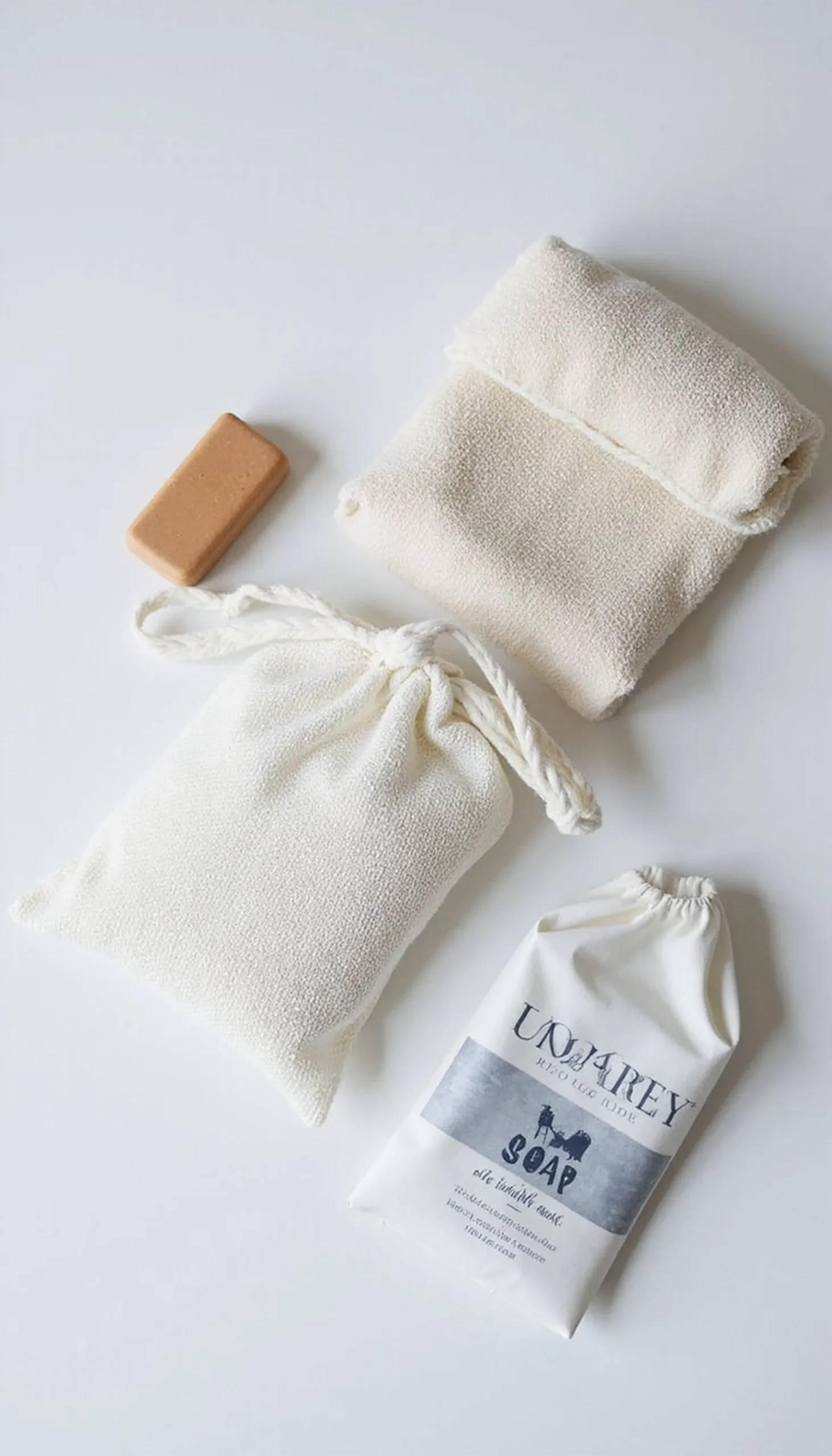 Laundry kit: laundry soap sheets and a mesh bag