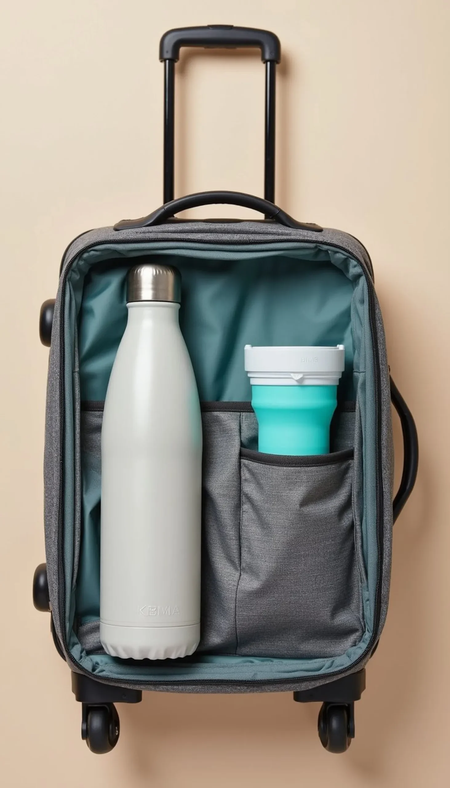 Reusable water bottle and a collapsible cup
