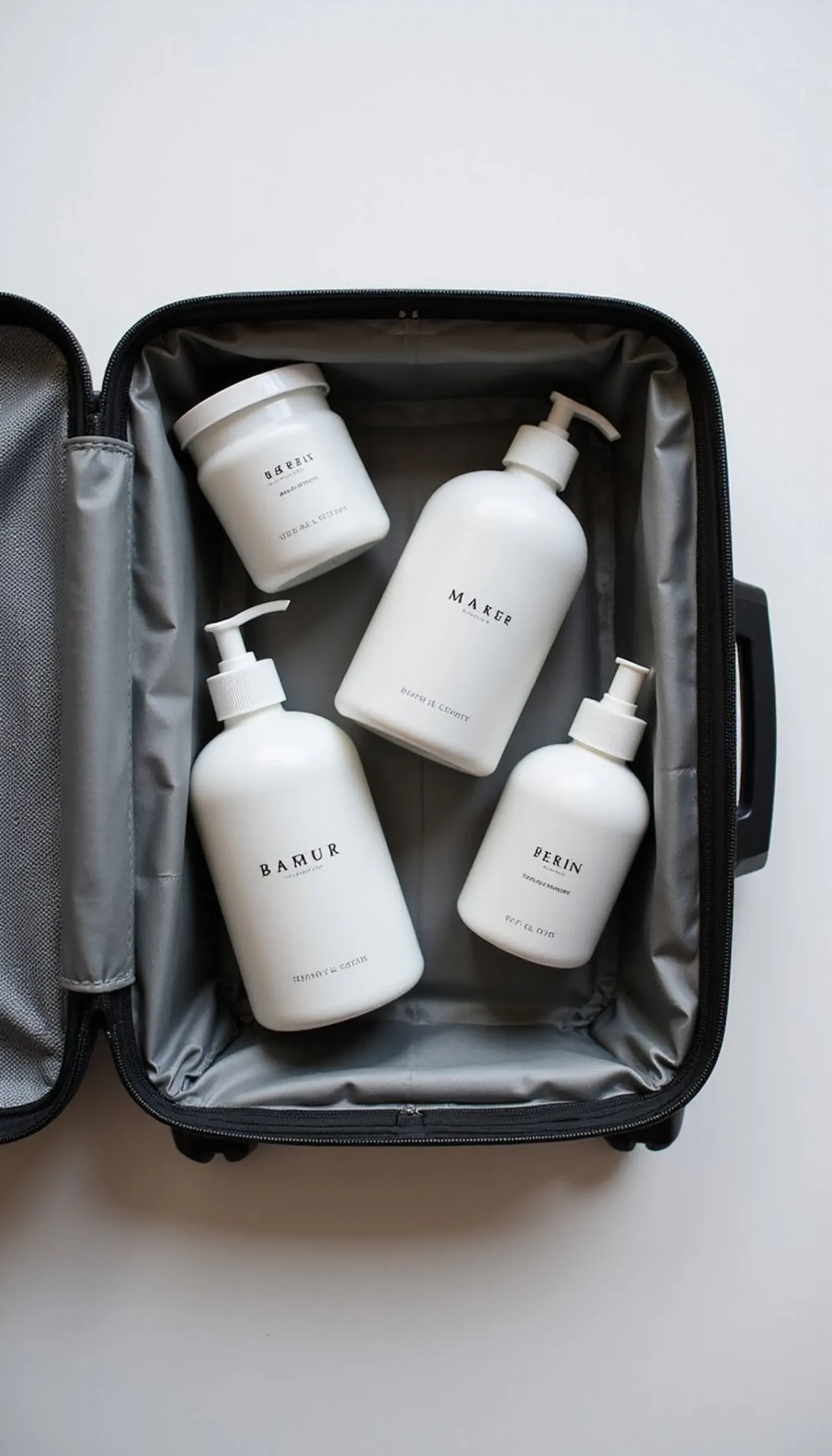 Small set of reusable travel containers