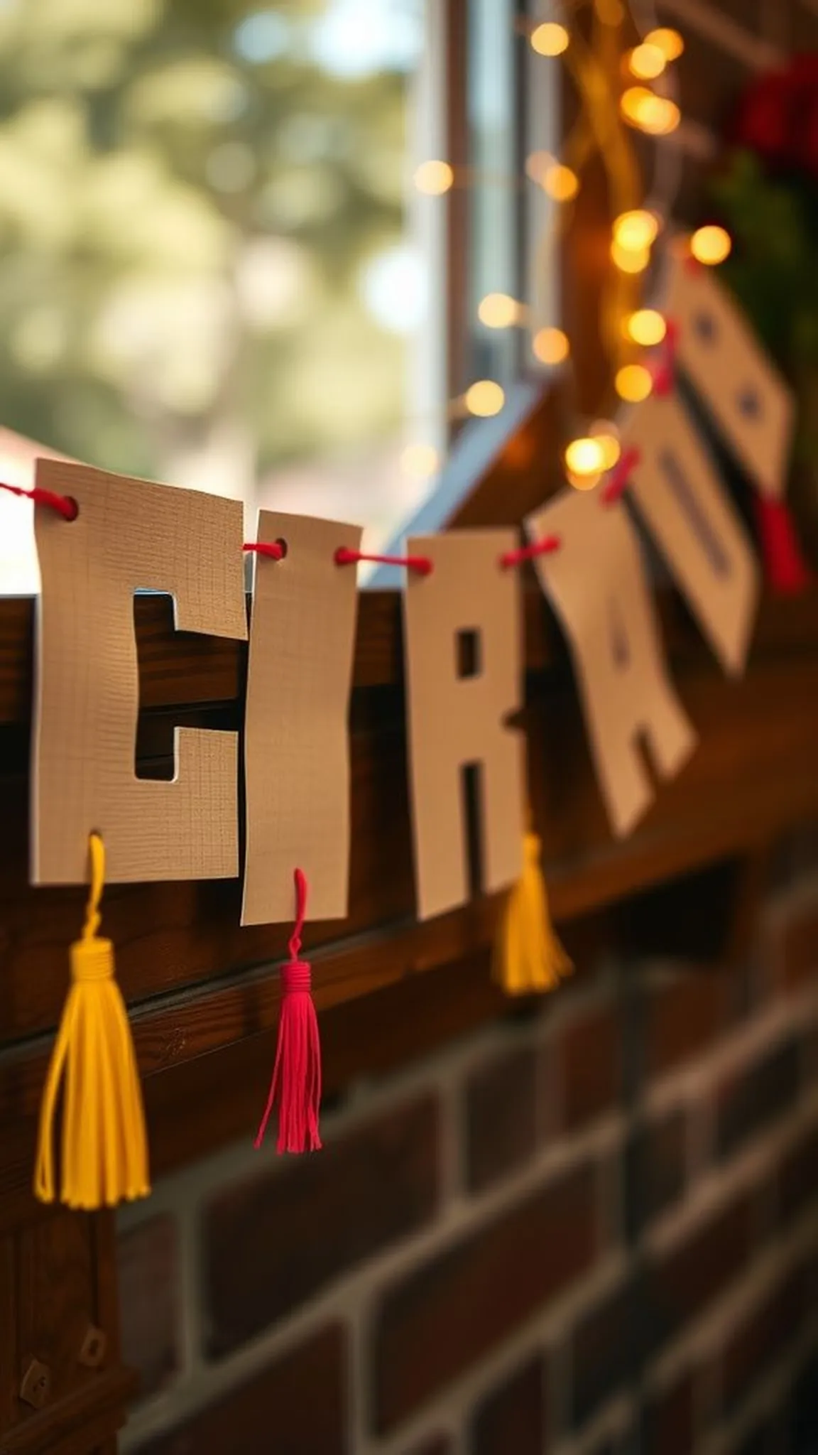 DIY Graduation Banner with tassel accents and flair