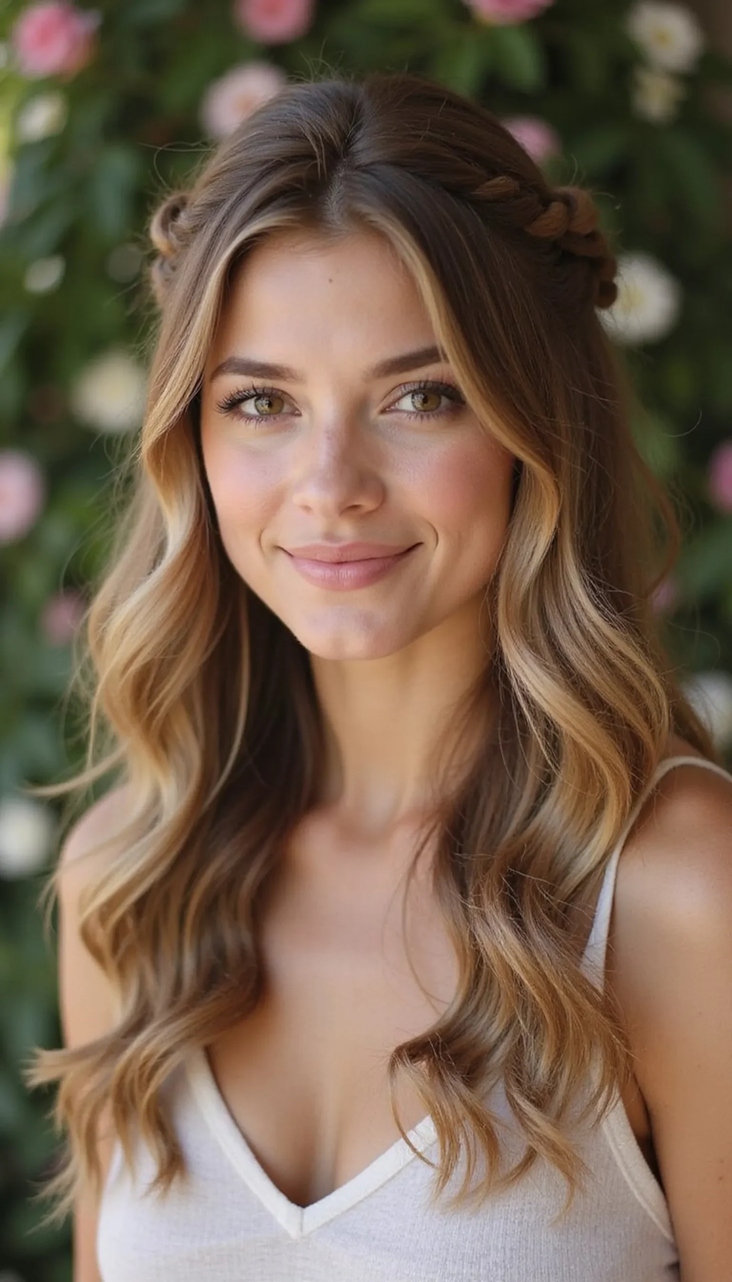 Easy Half-Up Braided Crown For Medium Hair