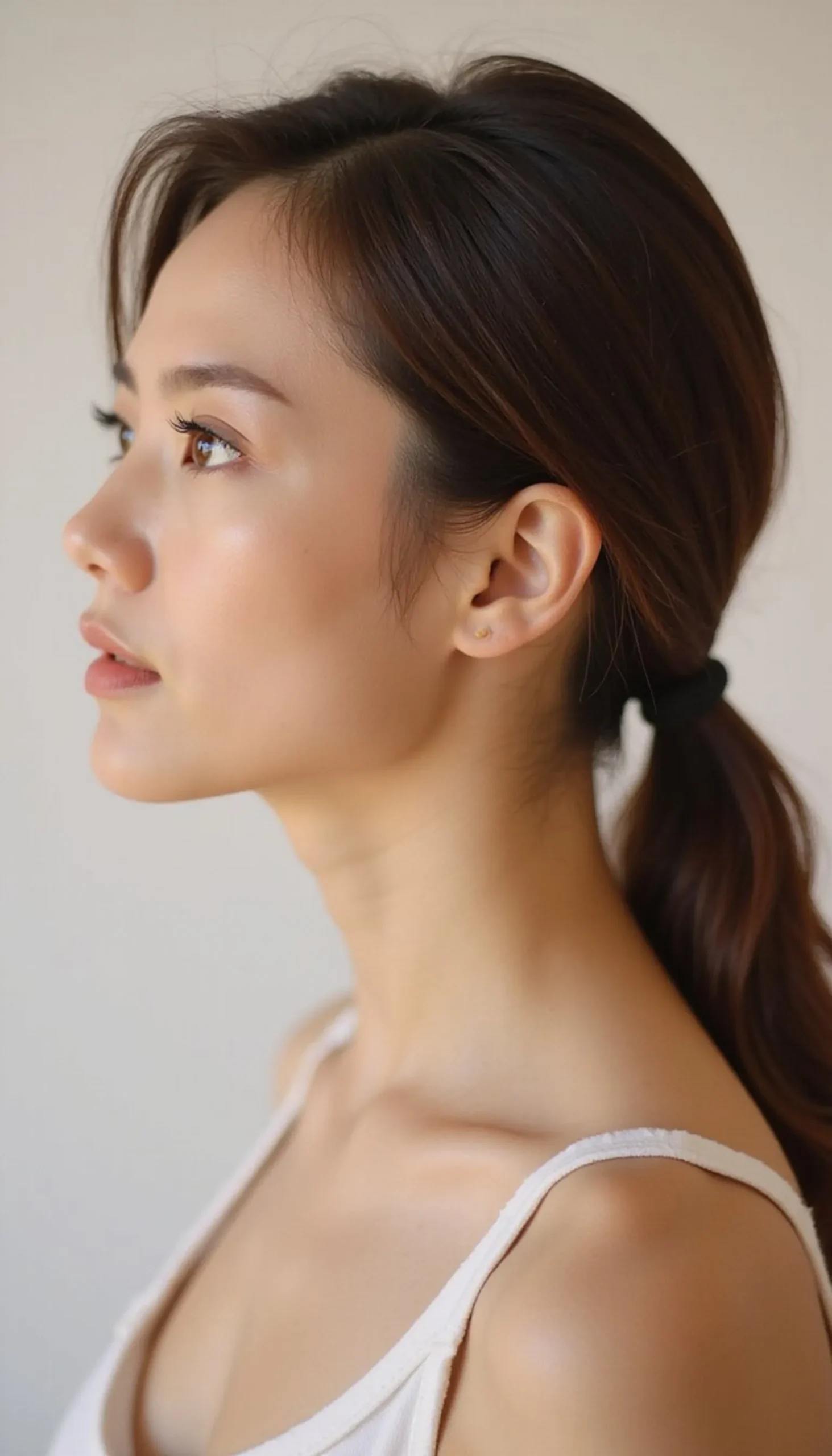 Sleek Low Ponytail With Face-Framing Pieces