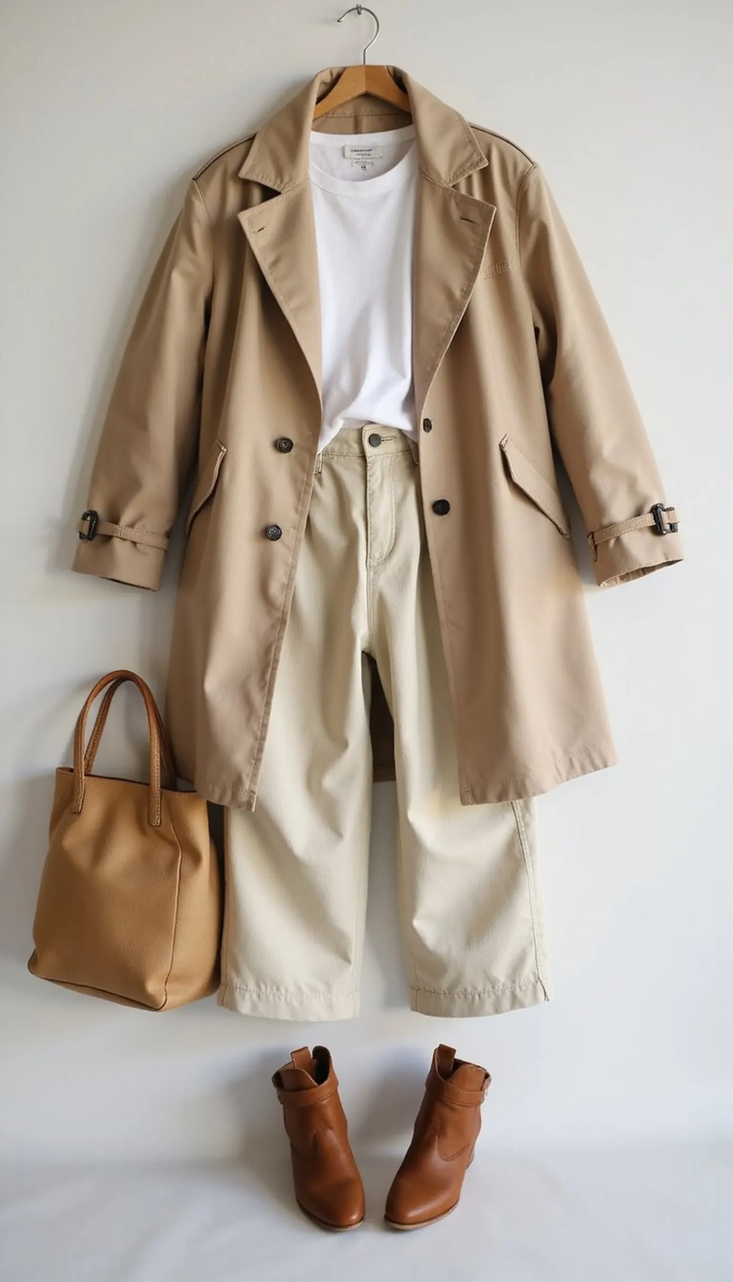 Lightweight trench and ankle boots for breezy mornings