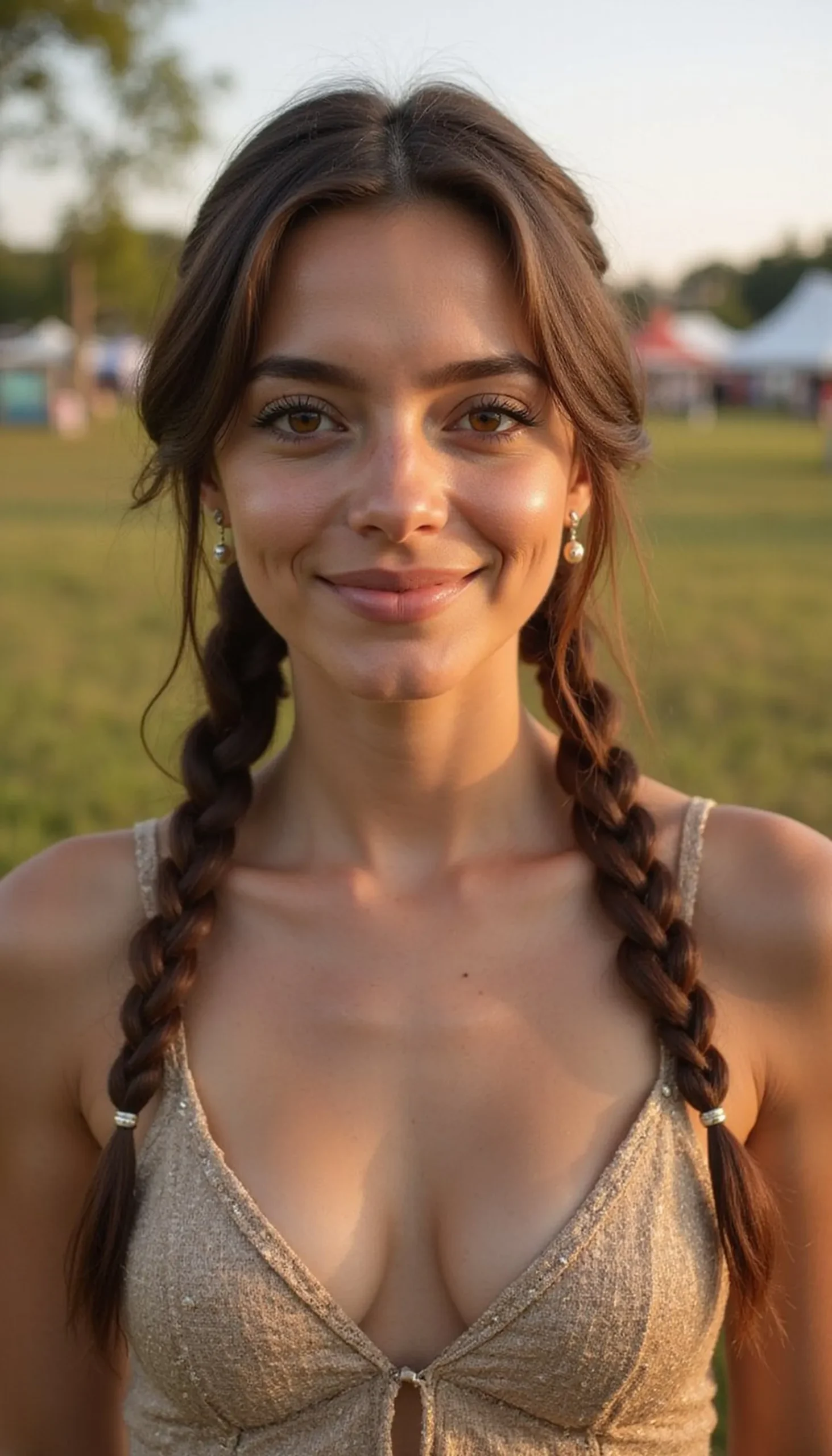 Milkmaid Braids With Tiny Bead Accents