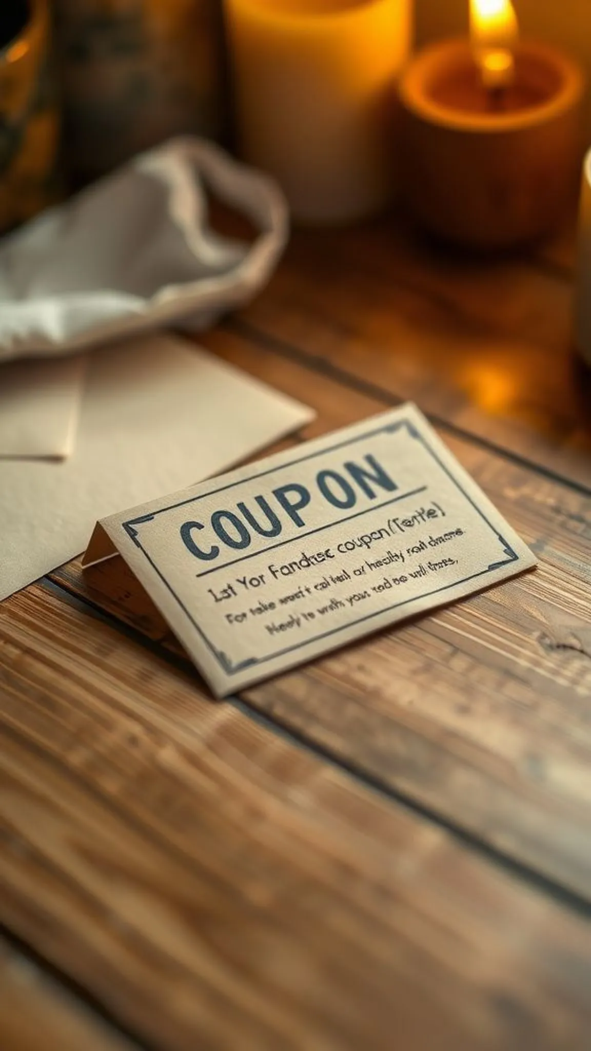 Personalized coupon booklet for everyday favors