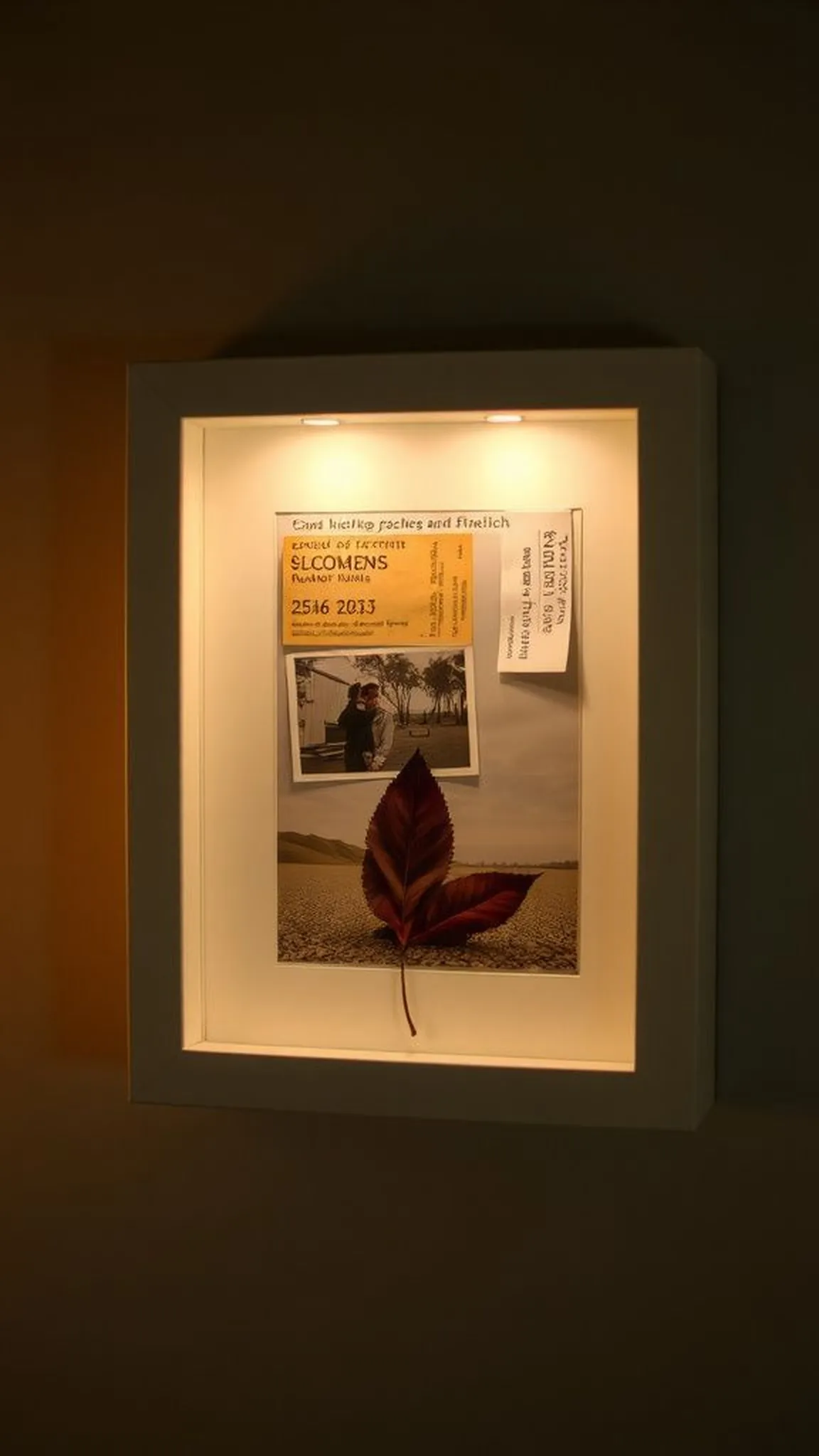 Personalized photo collage shadow box frame