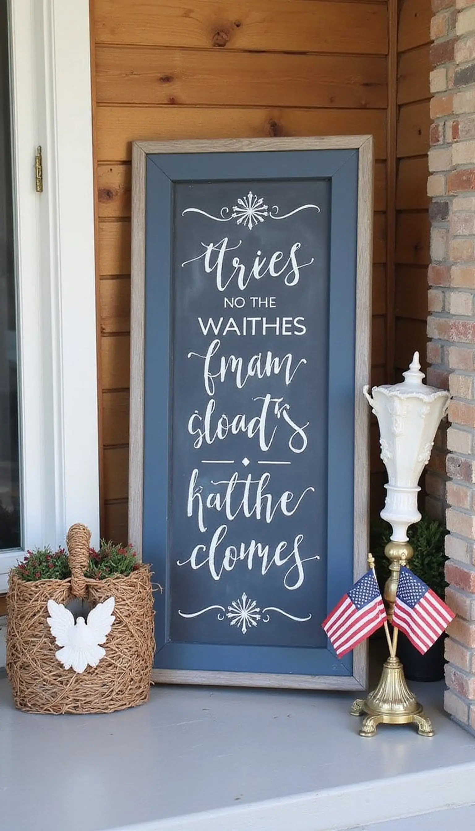 Chalkboard Tribute Sign with Handlettering