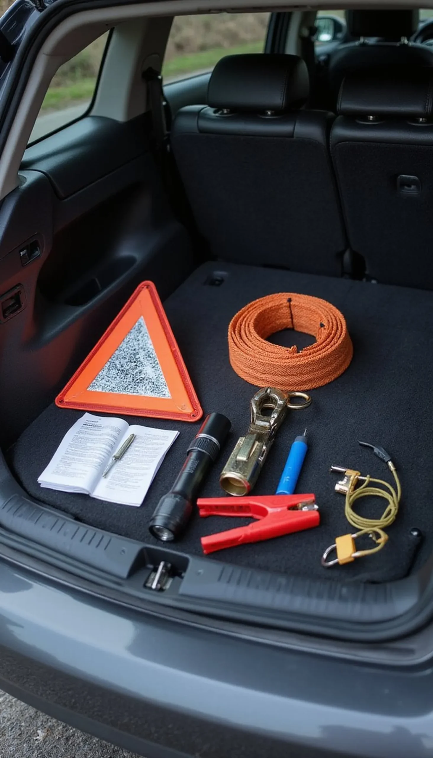 Compact roadside emergency kit for peace of mind