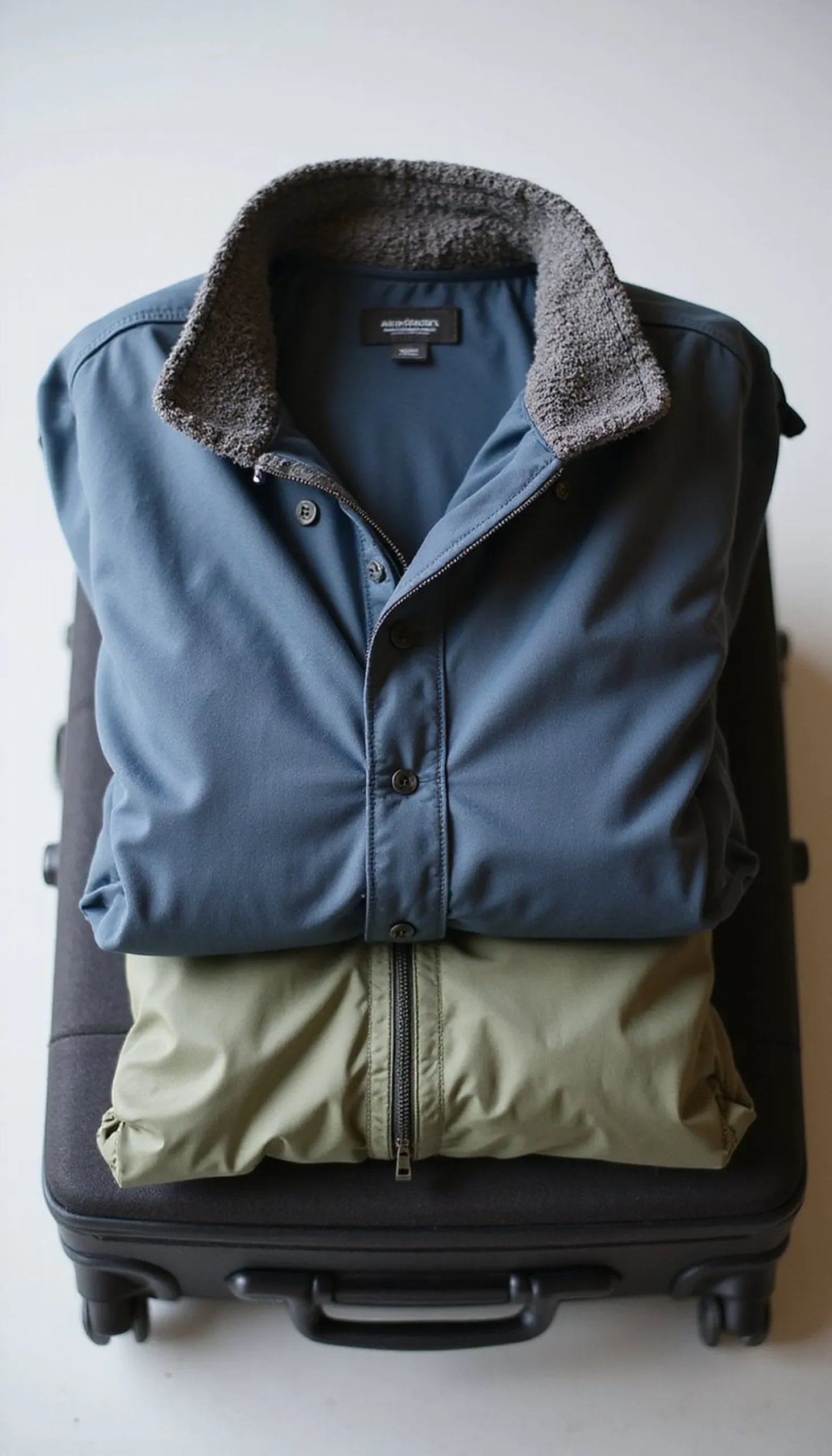 Layered travel clothing for changing weather