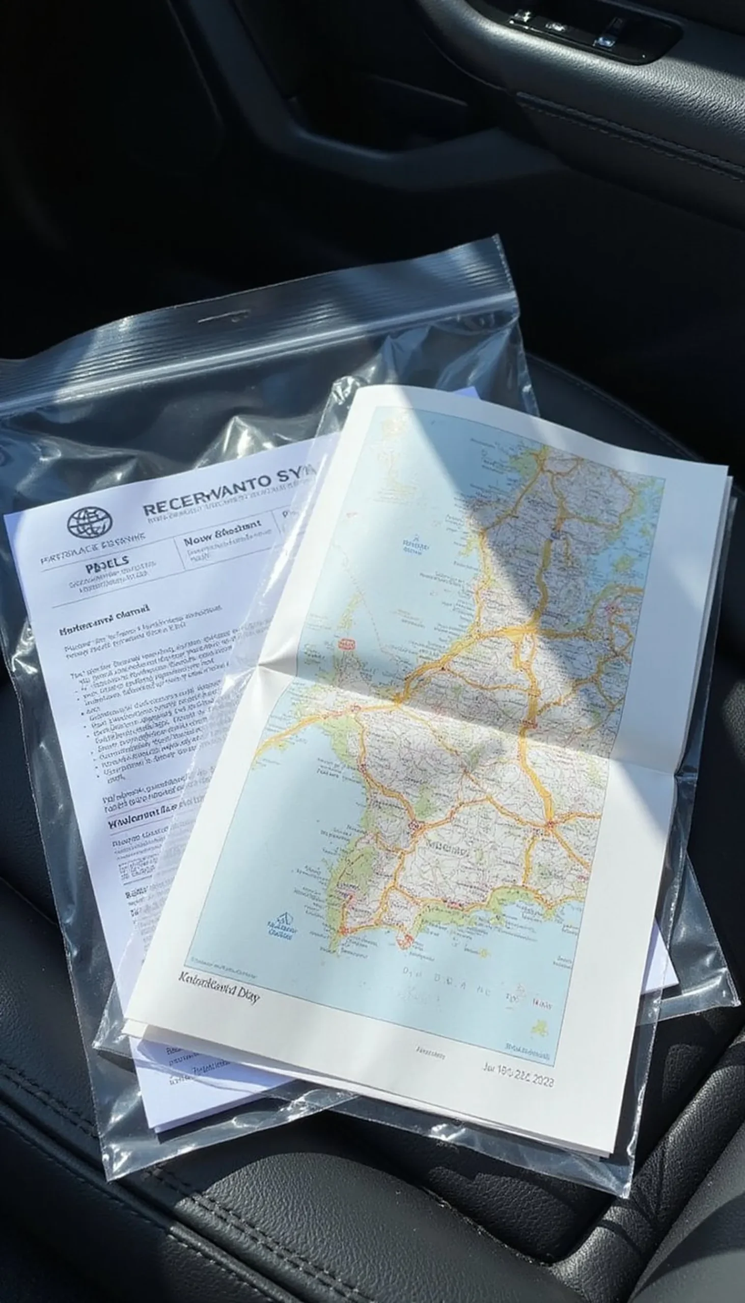 Paper maps and printed reservations as backup