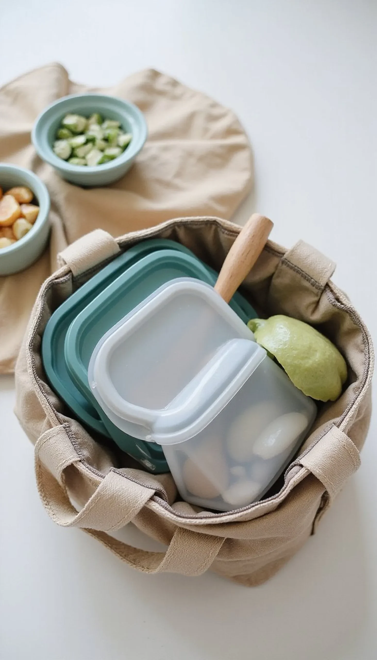 Reusable food containers for leftovers and snacks