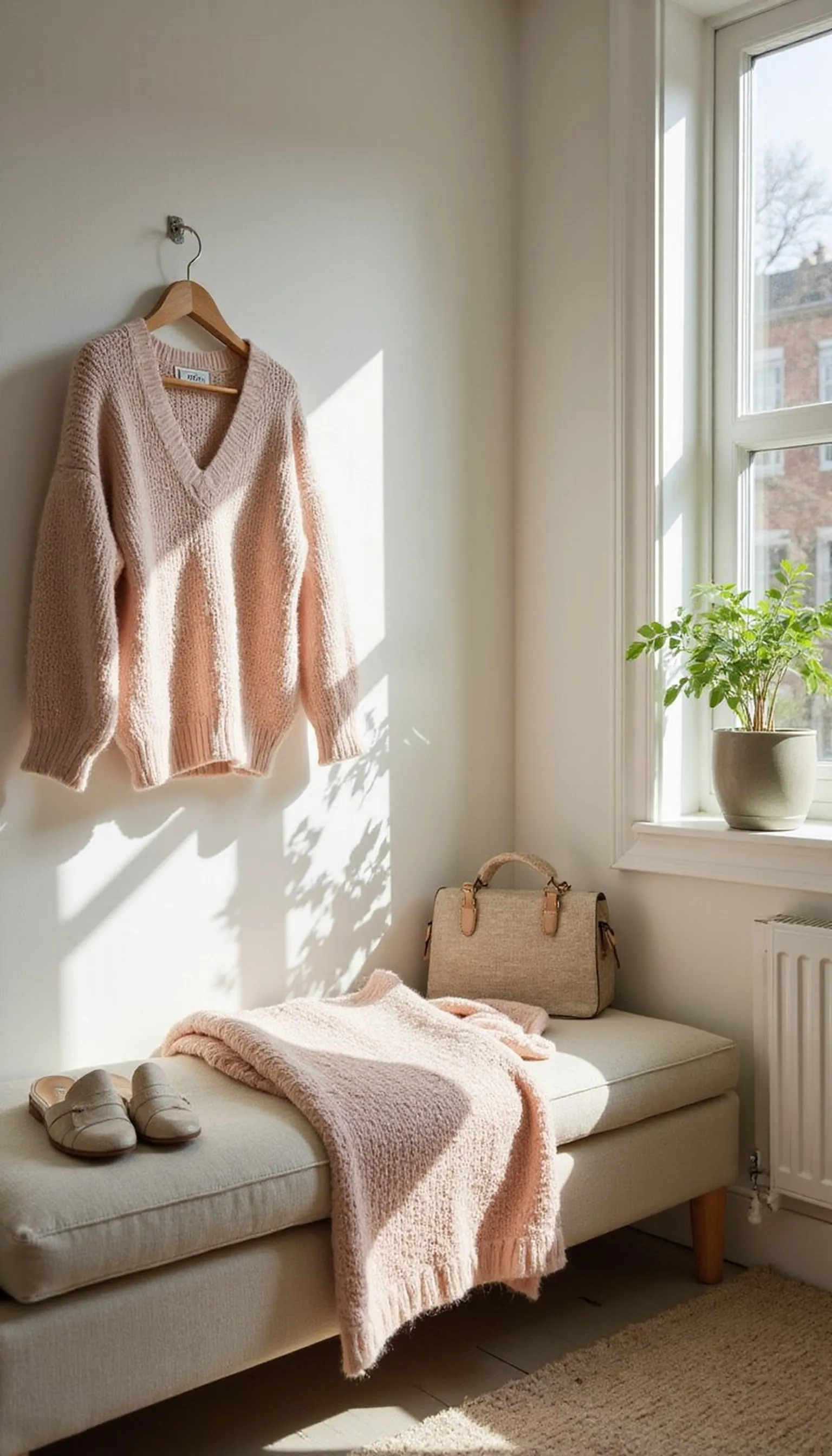 Soft knit set in coordinated pastels