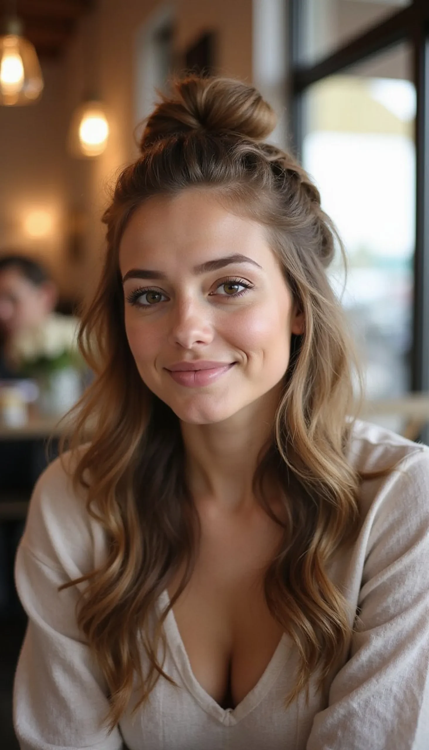 Half-Up Braided Bun For Easy Chic Finish