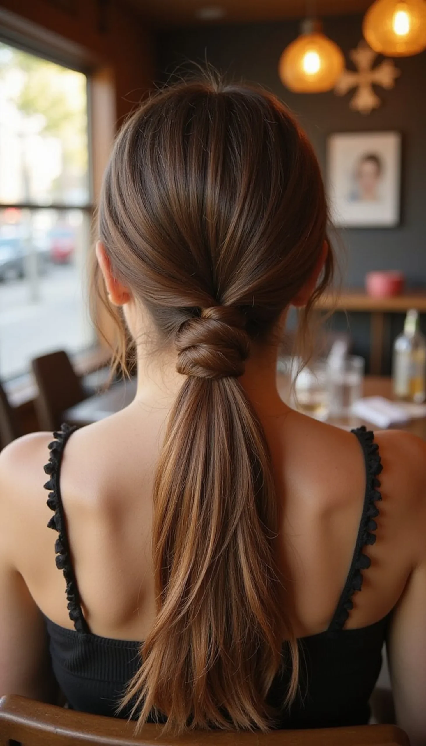 Sleek Low Ponytail With Wrapped Detail