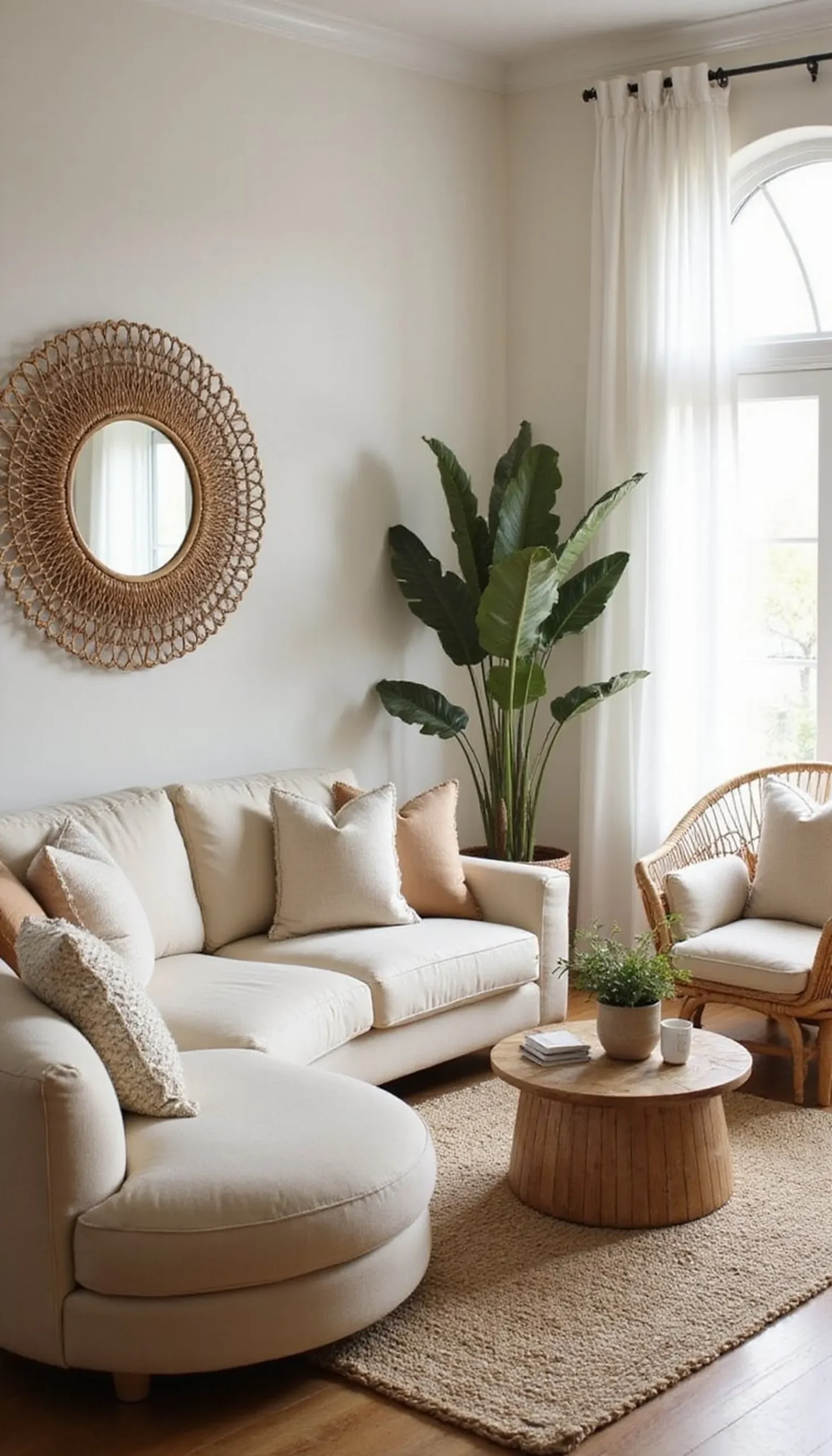 Curved shapes and soft silhouettes in neutral tones