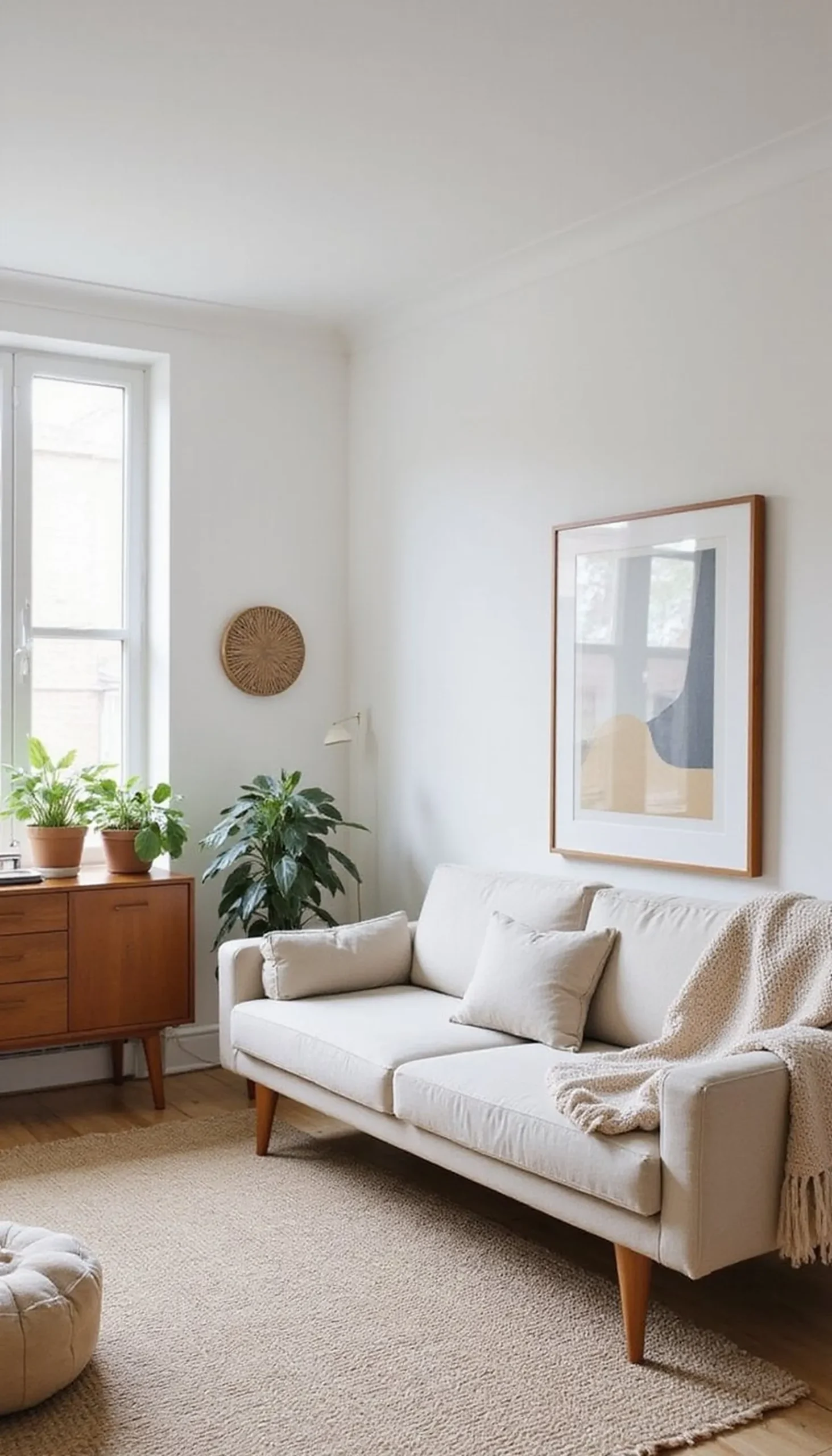 Scandinavian lines meet boho texture, a hybrid style