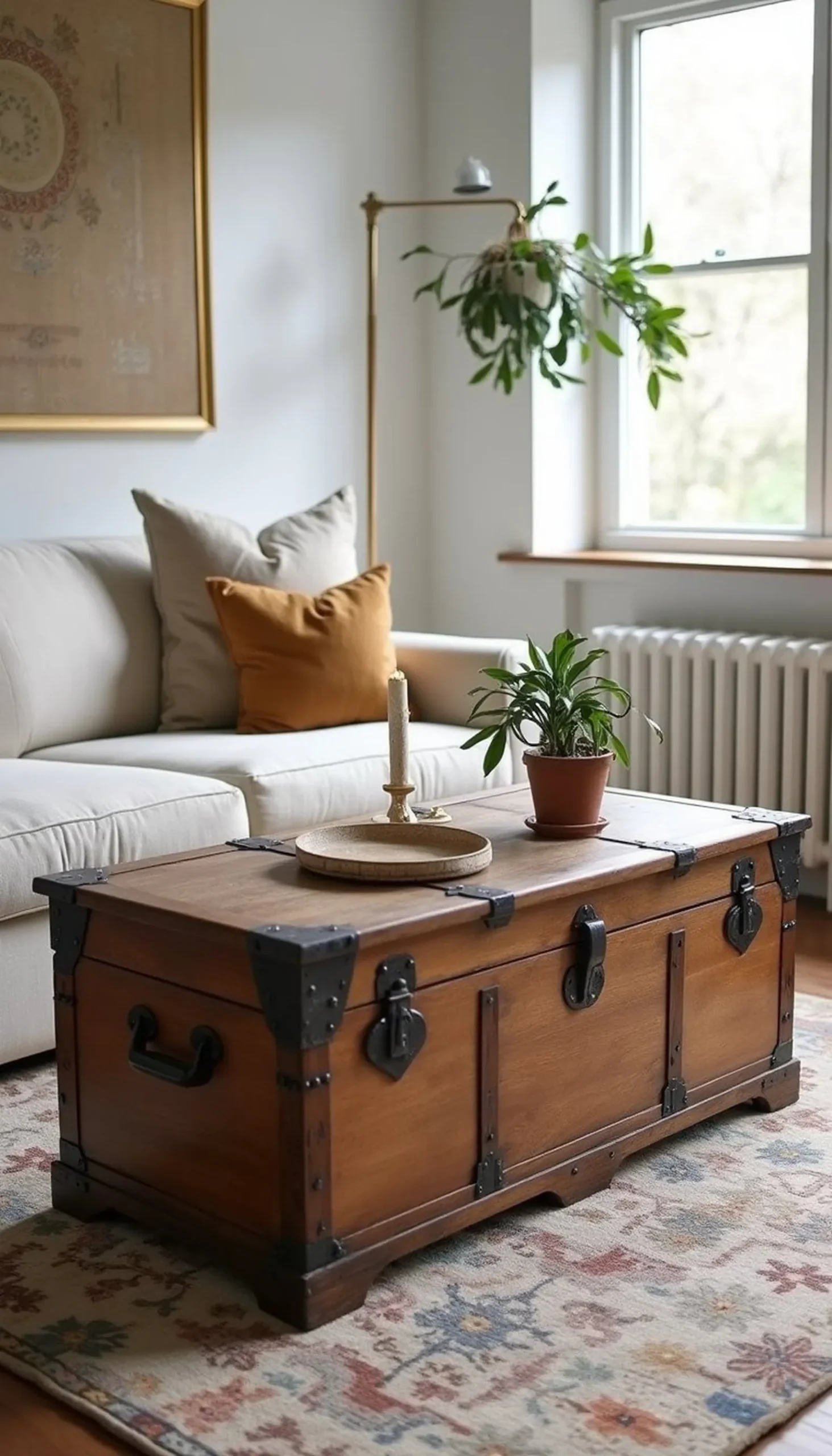 Vintage finds mixed with modern neutrals