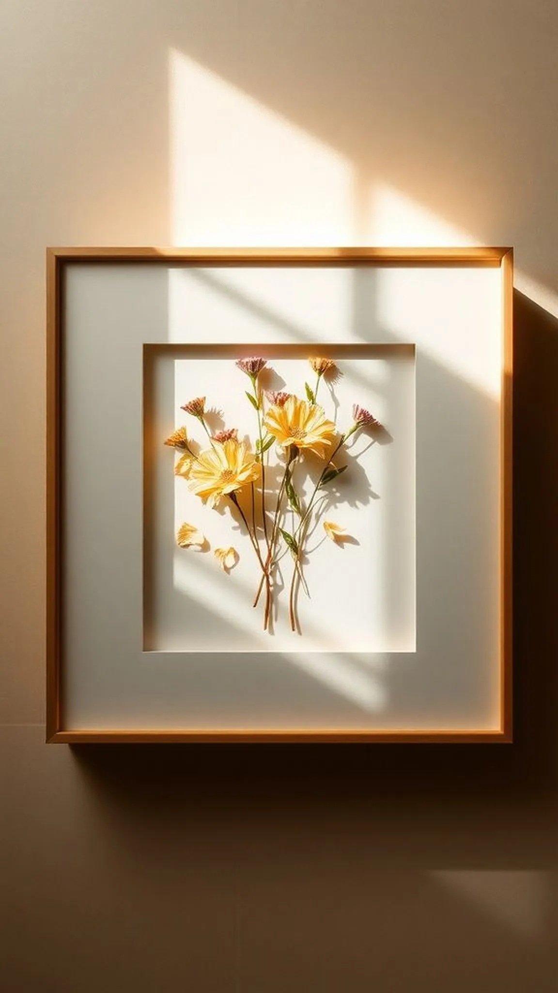 Small framed spring bouquets for a sunny wall