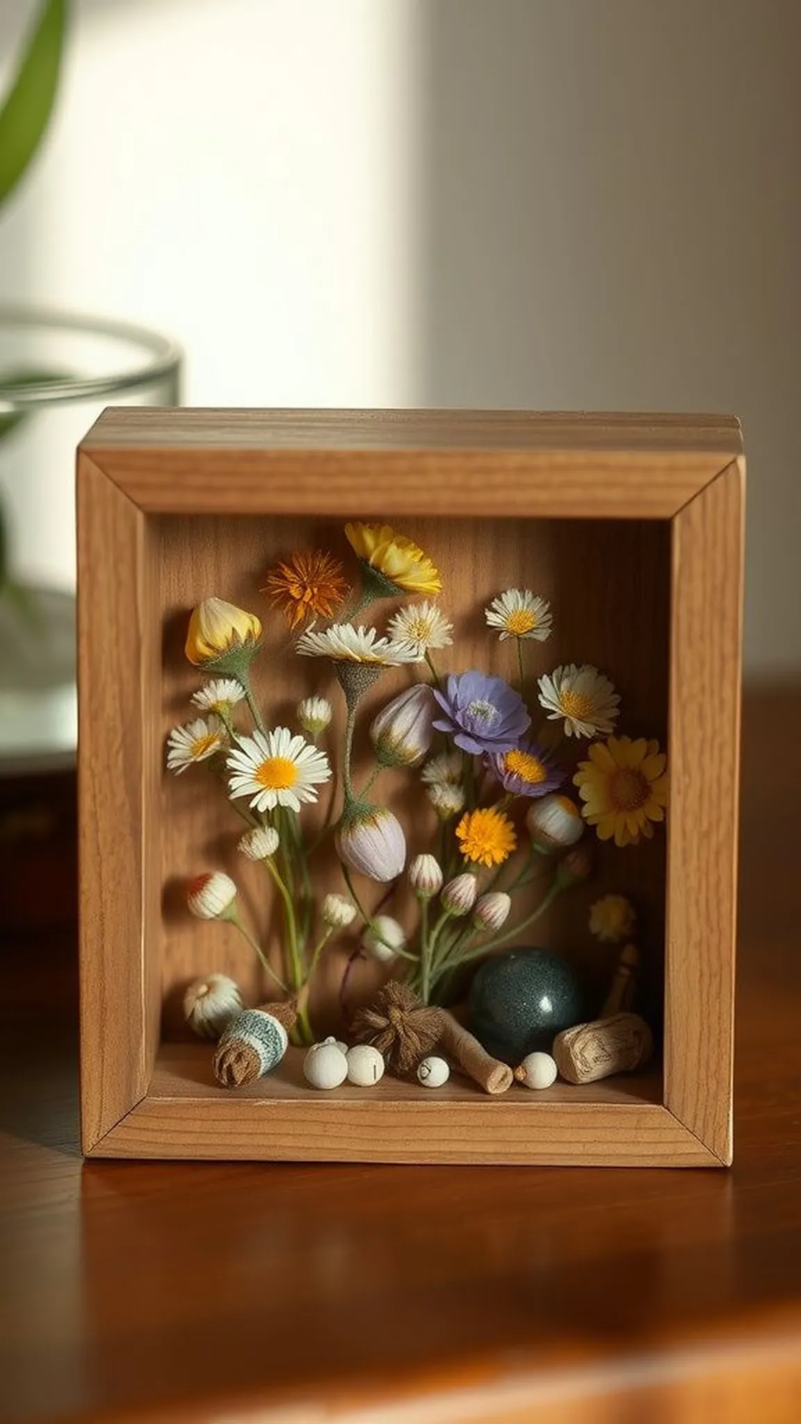 Tiny shadow box keepsakes for pocket treasures