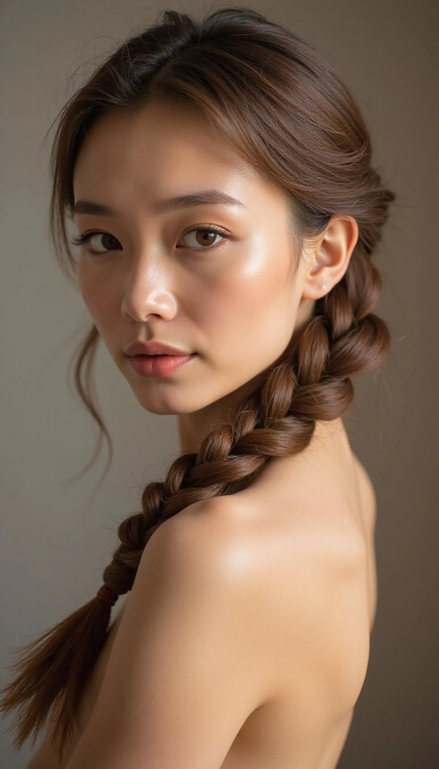 Fishtail Braid Cascading Over One Shoulder