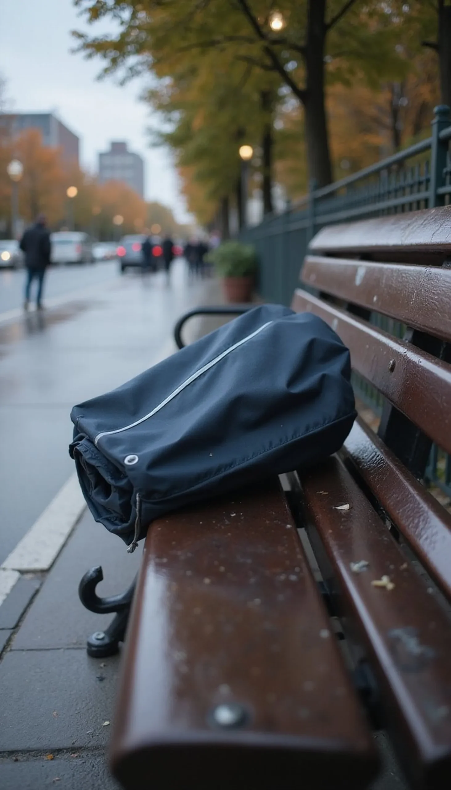 Small Travel Umbrella With Reflective Trim