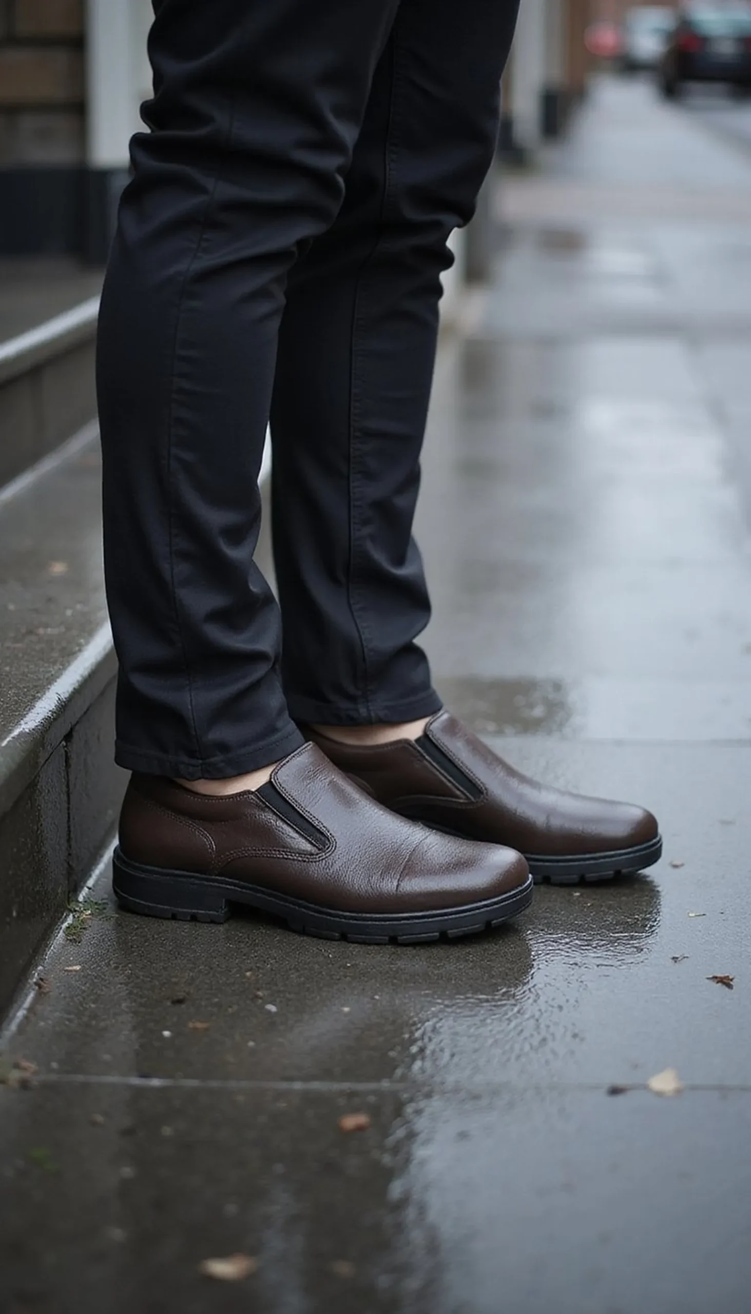 Water-Resistant Slip-On Shoes For Rainy Walks