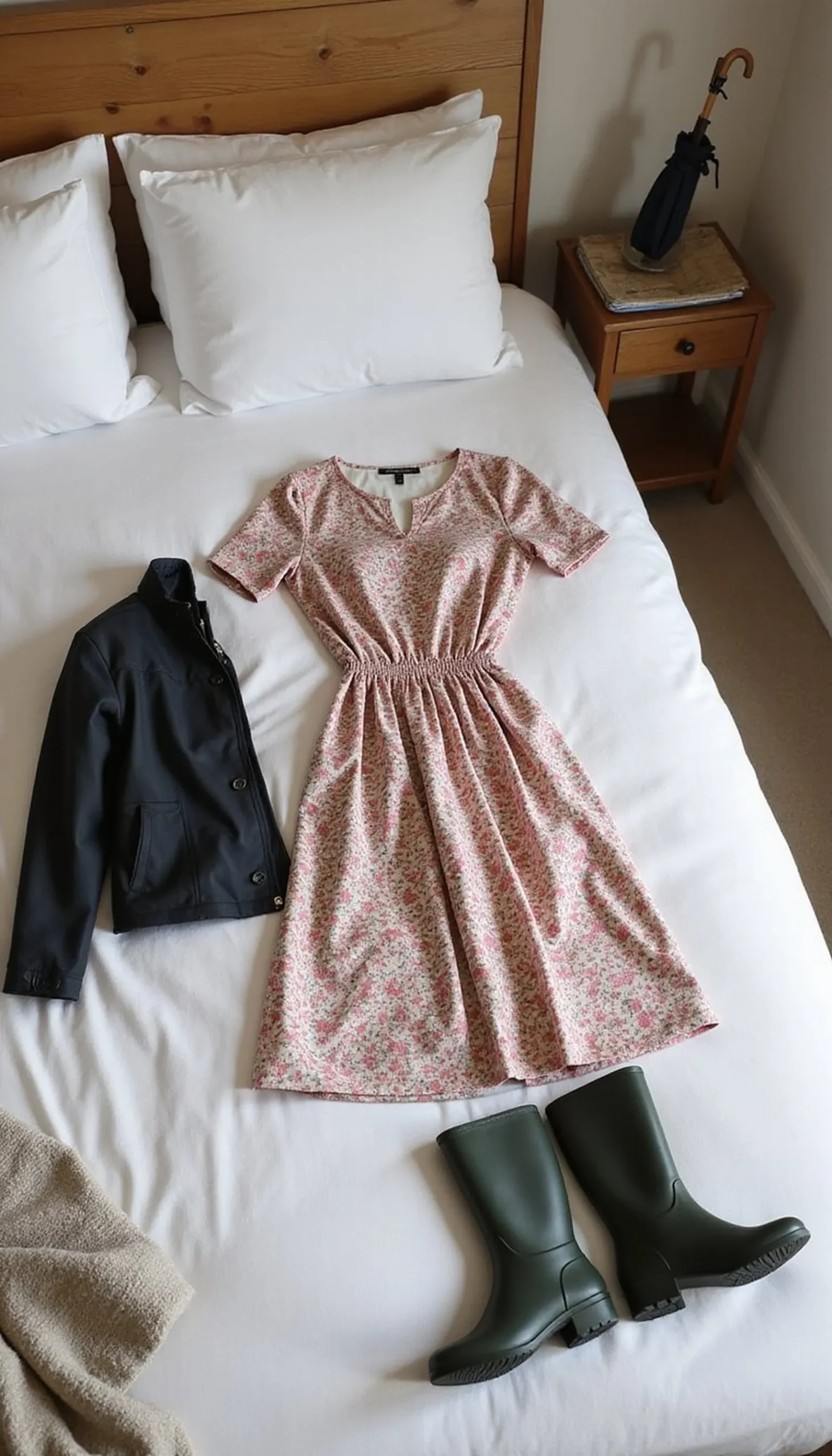 Can a floral dress work in light rain?