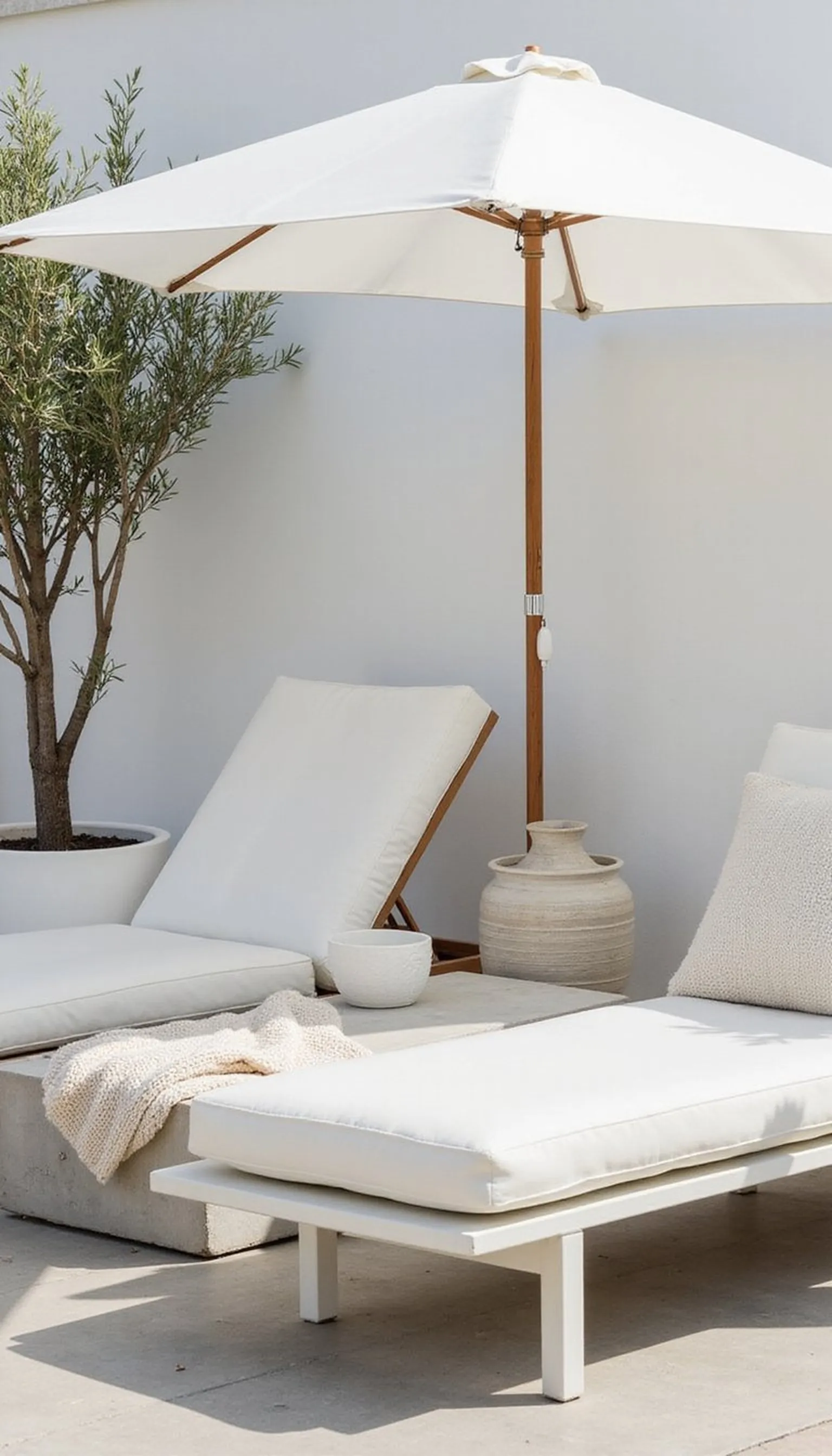 Minimal White Oasis for a Calm Summer Afternoon