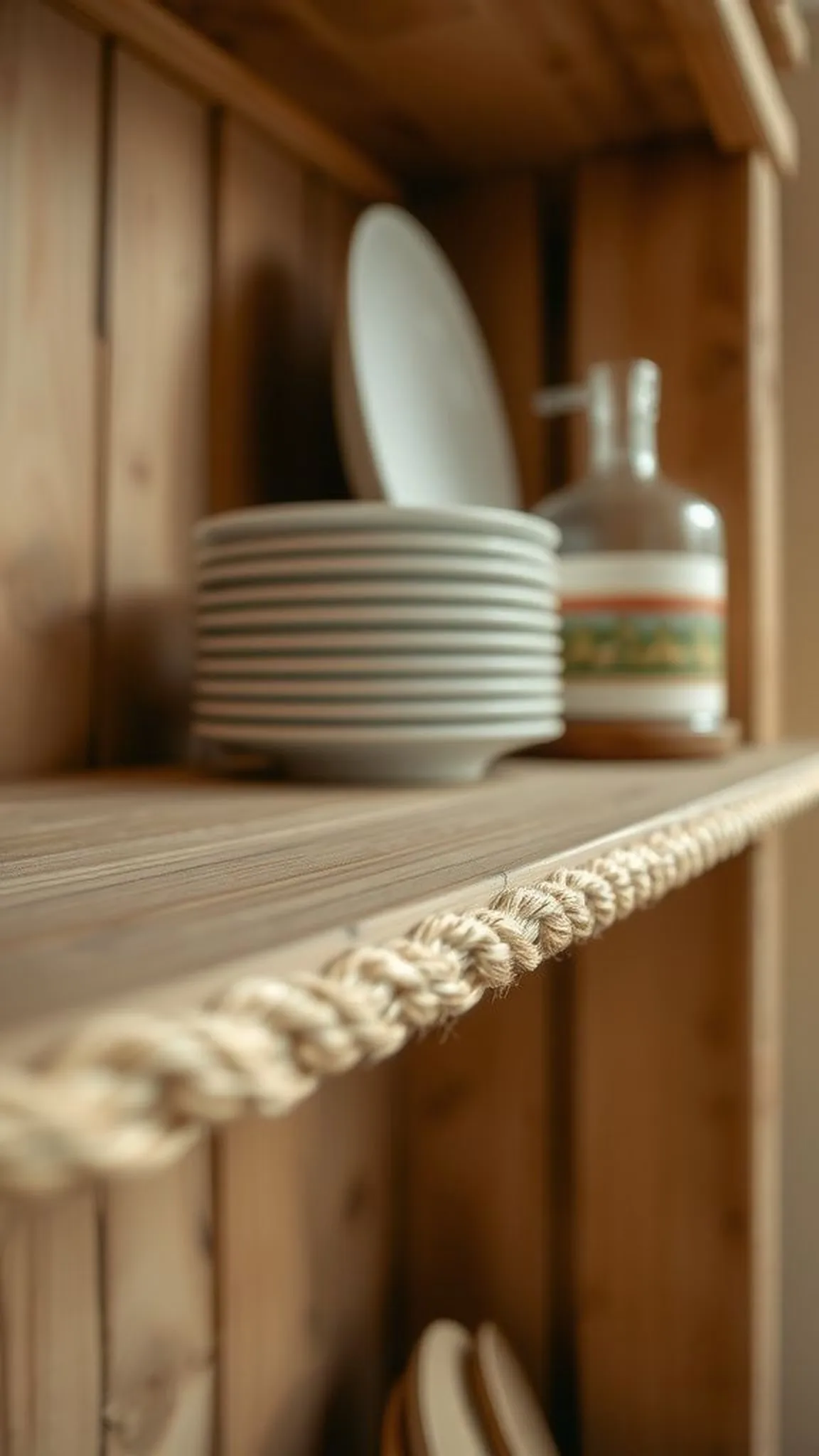 Rope shelf edging adds quiet coastal detail