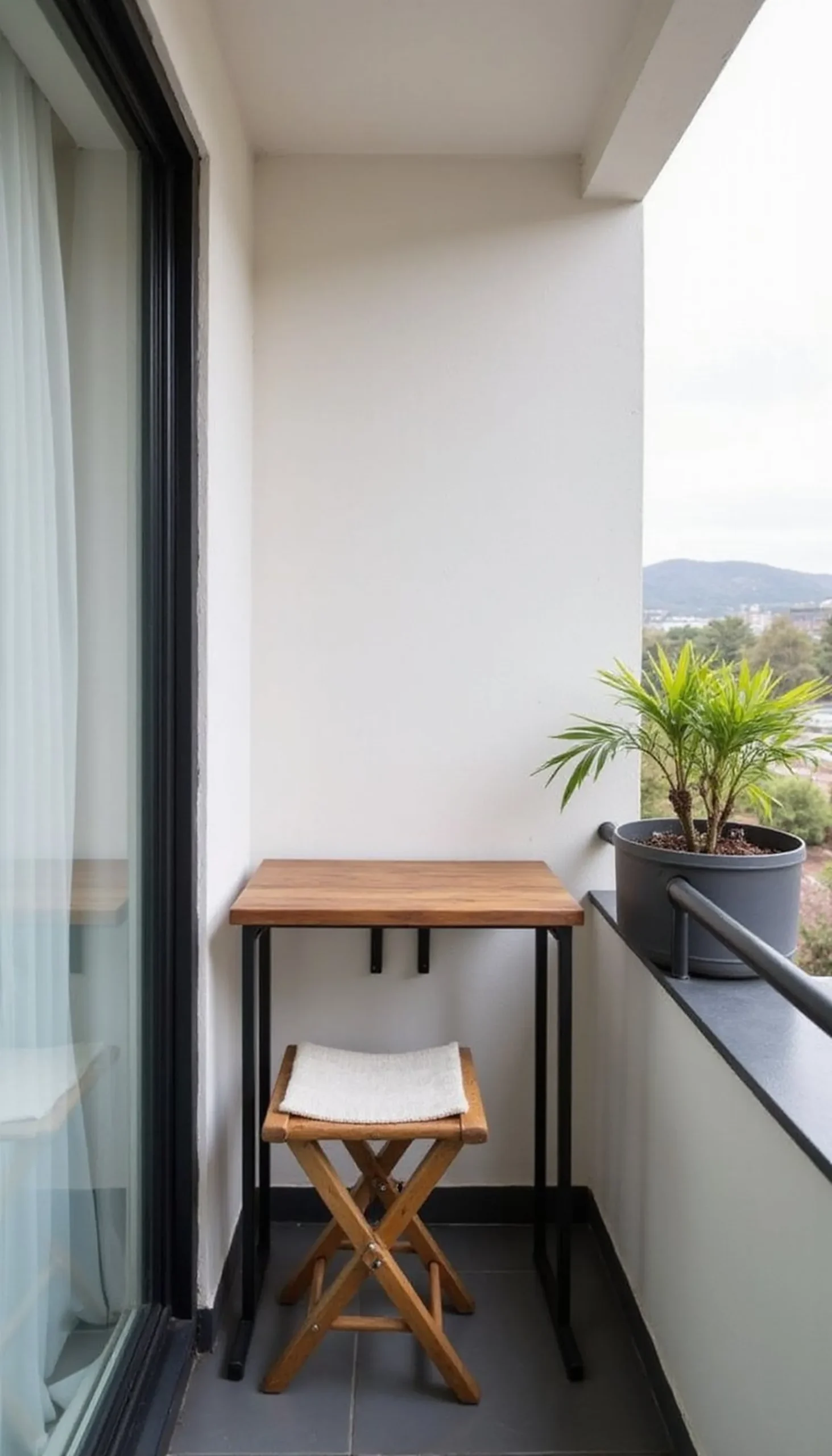 Fold-Down Table That Saves Precious Floor Area