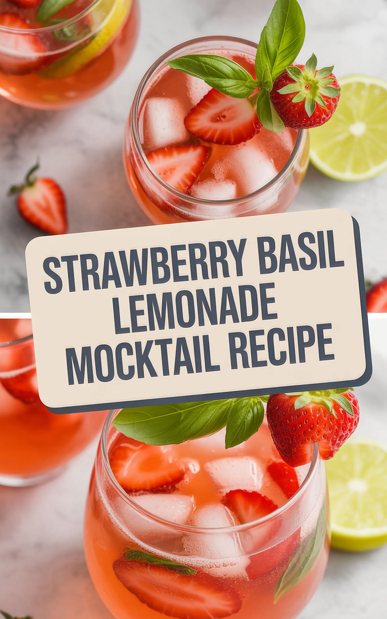 Strawberry Basil Lemonade Mocktail Recipe recipe idea in stylish layout