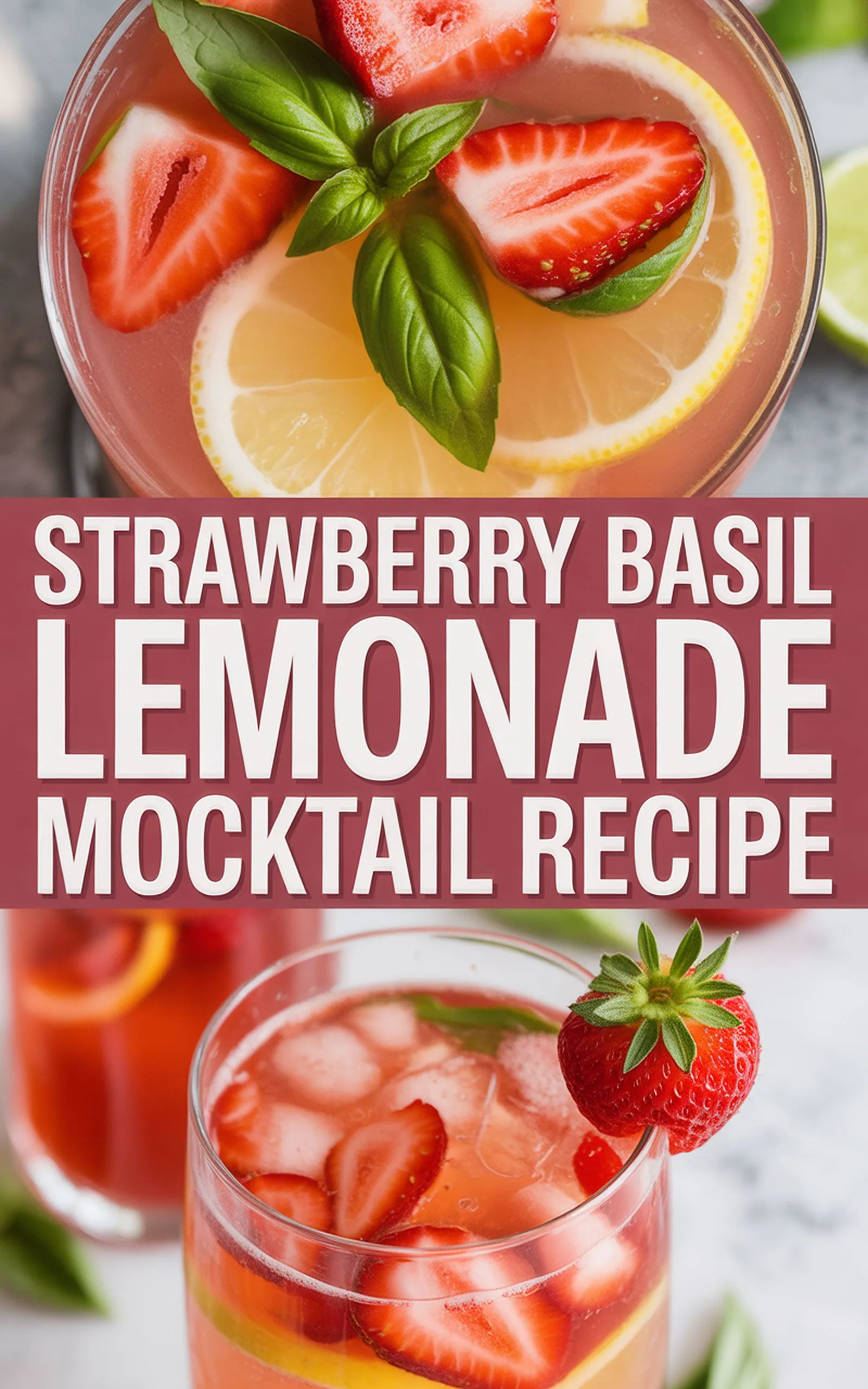 Strawberry Basil Lemonade Mocktail Recipe recipe idea in stylish layout