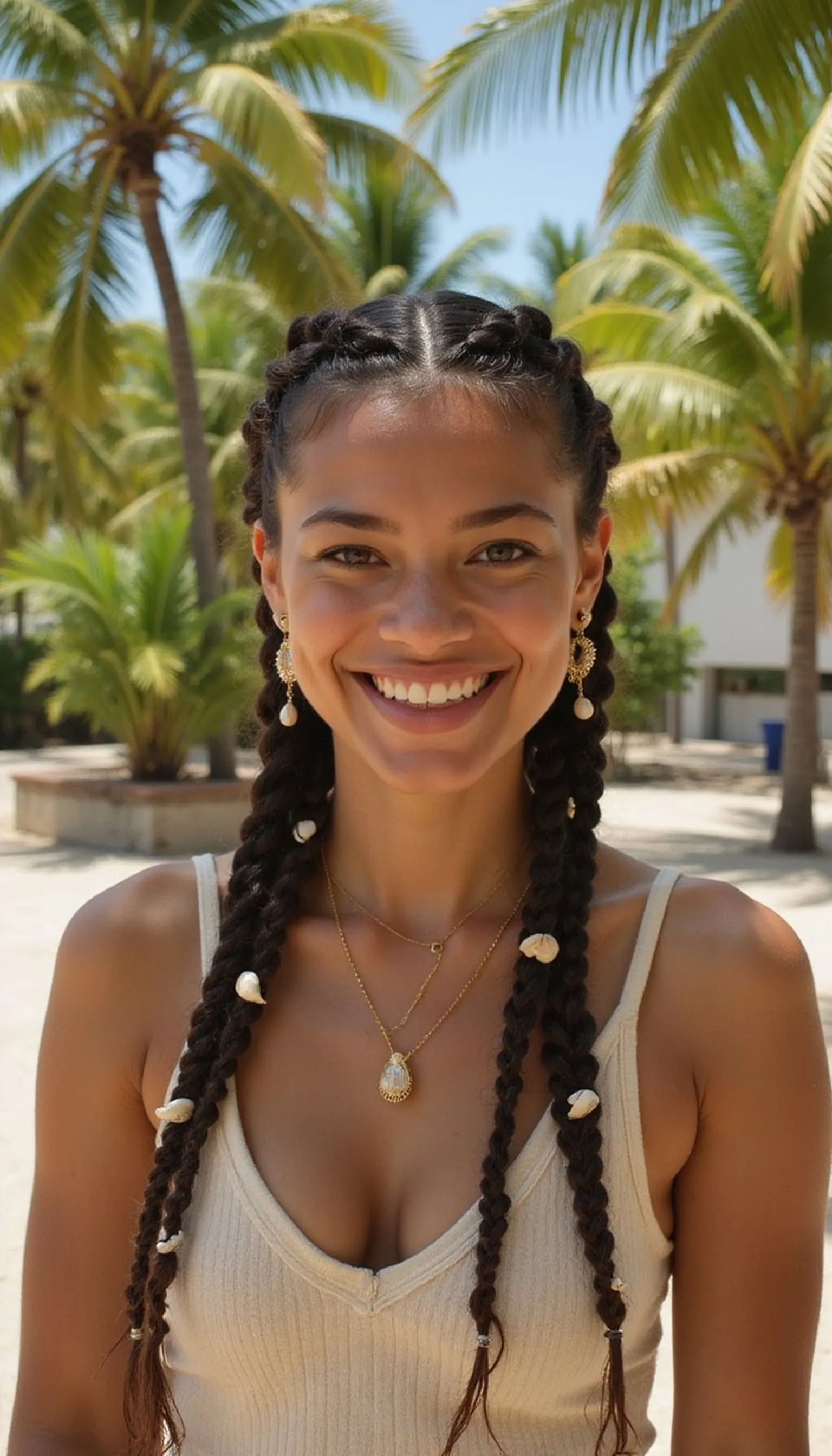 Boho Micro Braids With Shell Accents For Coastal Style